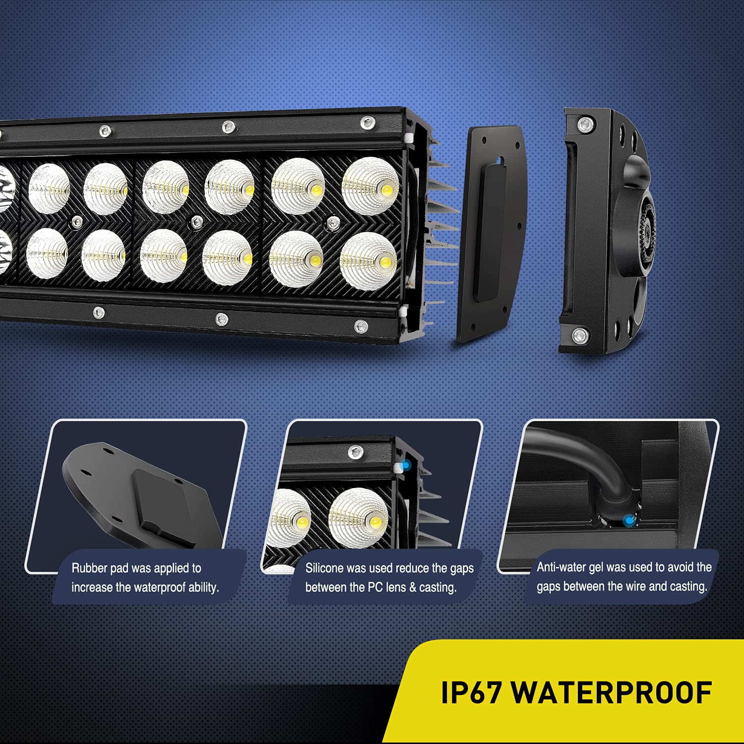 Nilight Led Light Bar 22Inch 120W 8400Lm Spot Flood Combo Driving Lamp Roof Bumper Off Road Led Work Lights Pods For Van Camper