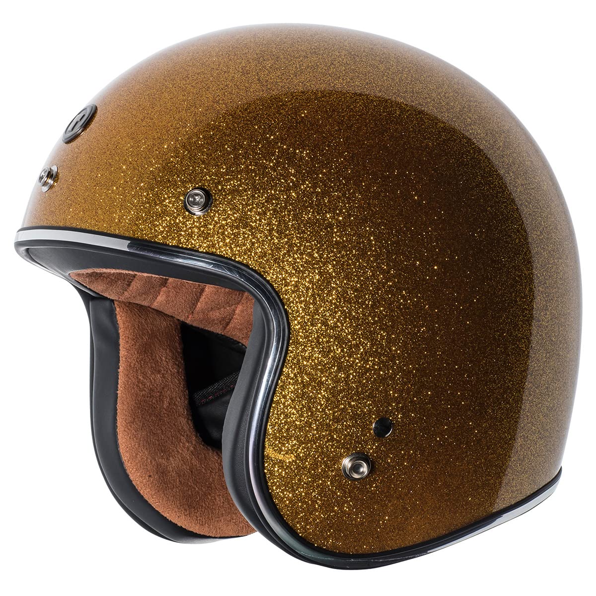 Torc (T50 Route 66) 3/4 Helmet With 'Super Flake' Graphic (Gold, X-Small)