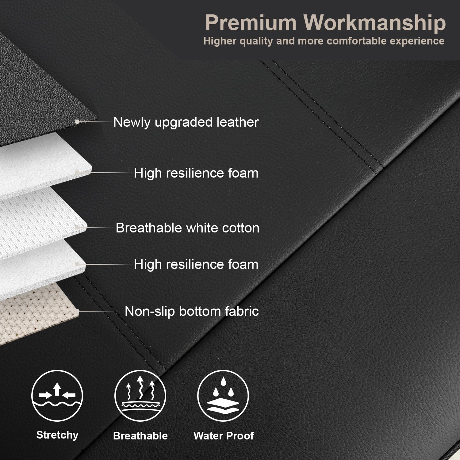 Giant Panda Front Car Seat Cover Customized Fit Chevy Silverado 1500 2500 3500 Trucks Seat Protectors (Black)