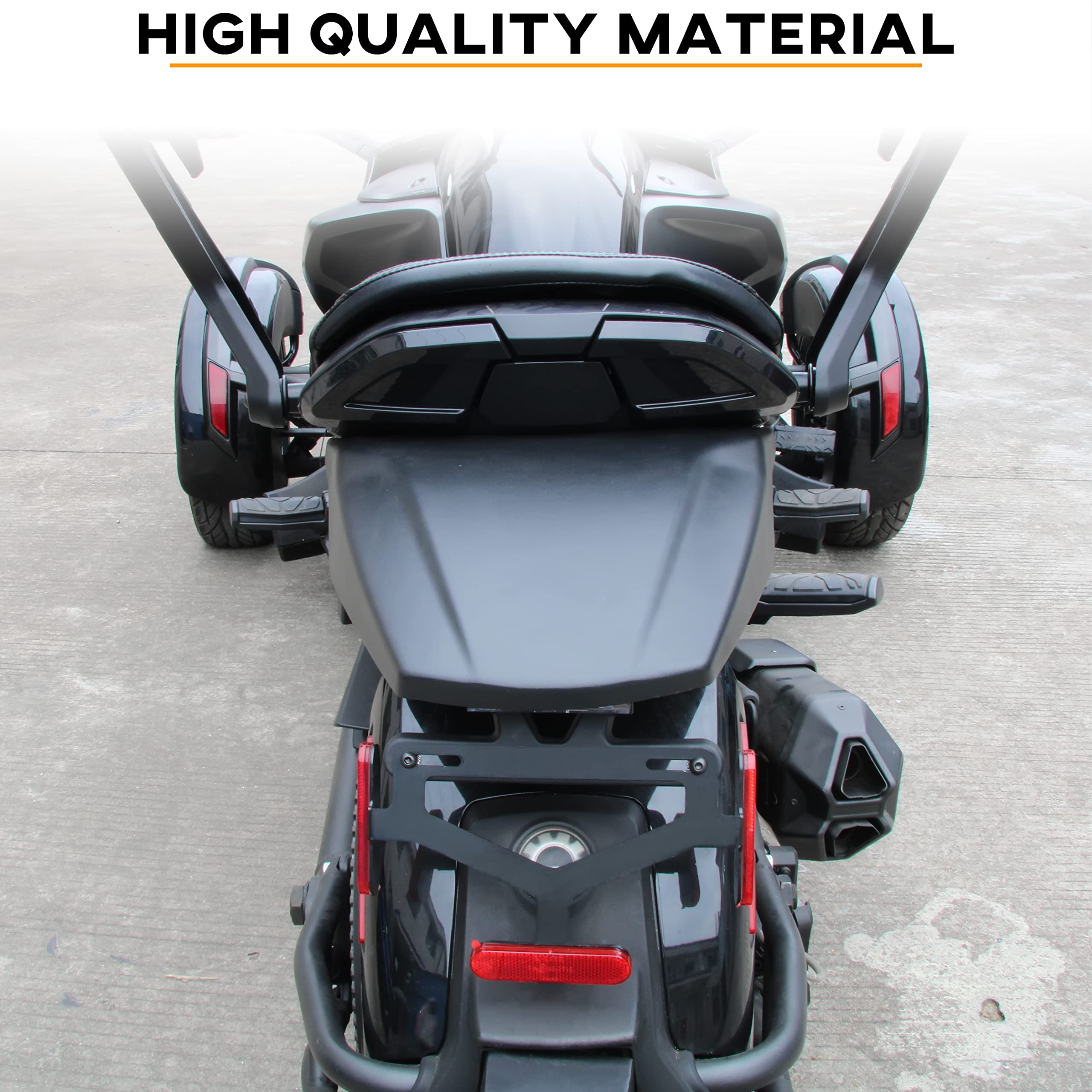 SAUTVS Rear Fender Extender for Can Am Spyder F3 2015-2024, Rear Short Fender with License Plate Holder LED Plate Light Street L