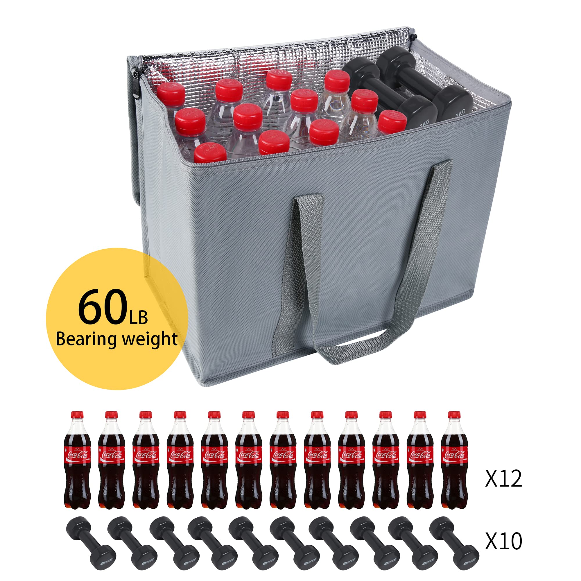 2 Pk Insulated Car Organizer - Collapsible, Multi-Compartment Automotive Suv Trunk Organizer For Storage W/Adjustable Straps - T