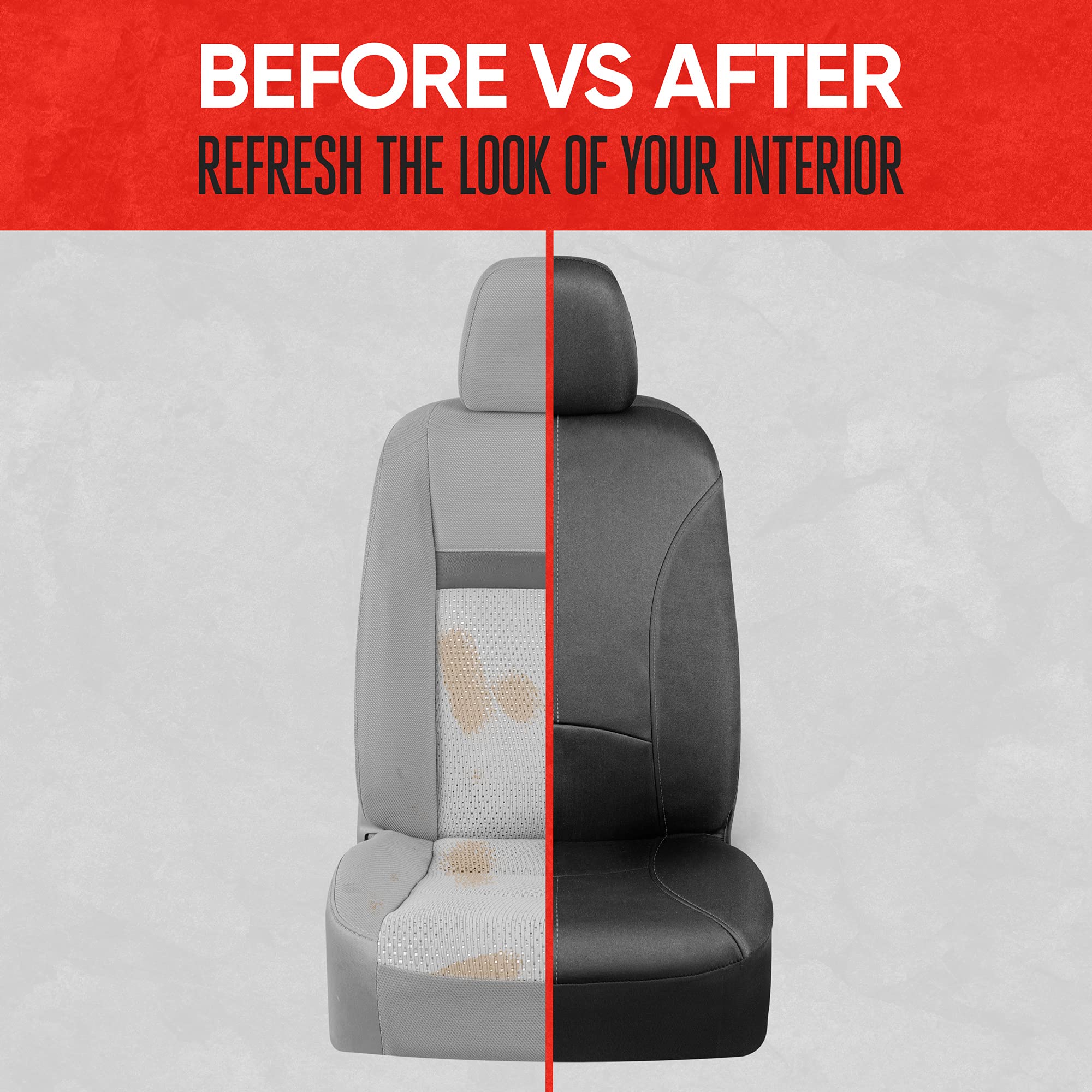 Motor Trend SpillGuard Waterproof Seat Covers for Front Seats, Gray Stitching - Durable Neoprene Car Seat Protectors, Easy to Install, Interior Covers for Auto Truck Van SUV