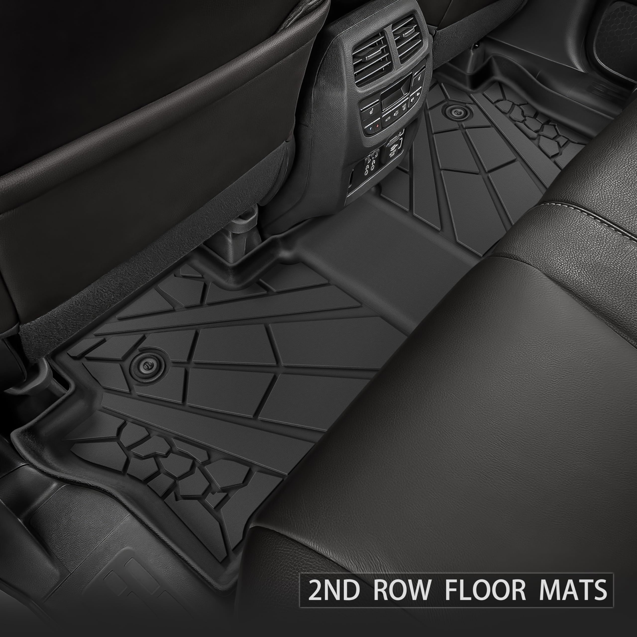 Karpal Floor Mats Fit For 2016-2022 Honda Pilot 8 Seats (No Elite Models), Tpe All Weather Protection Anti-Slip Floor Liners Hon