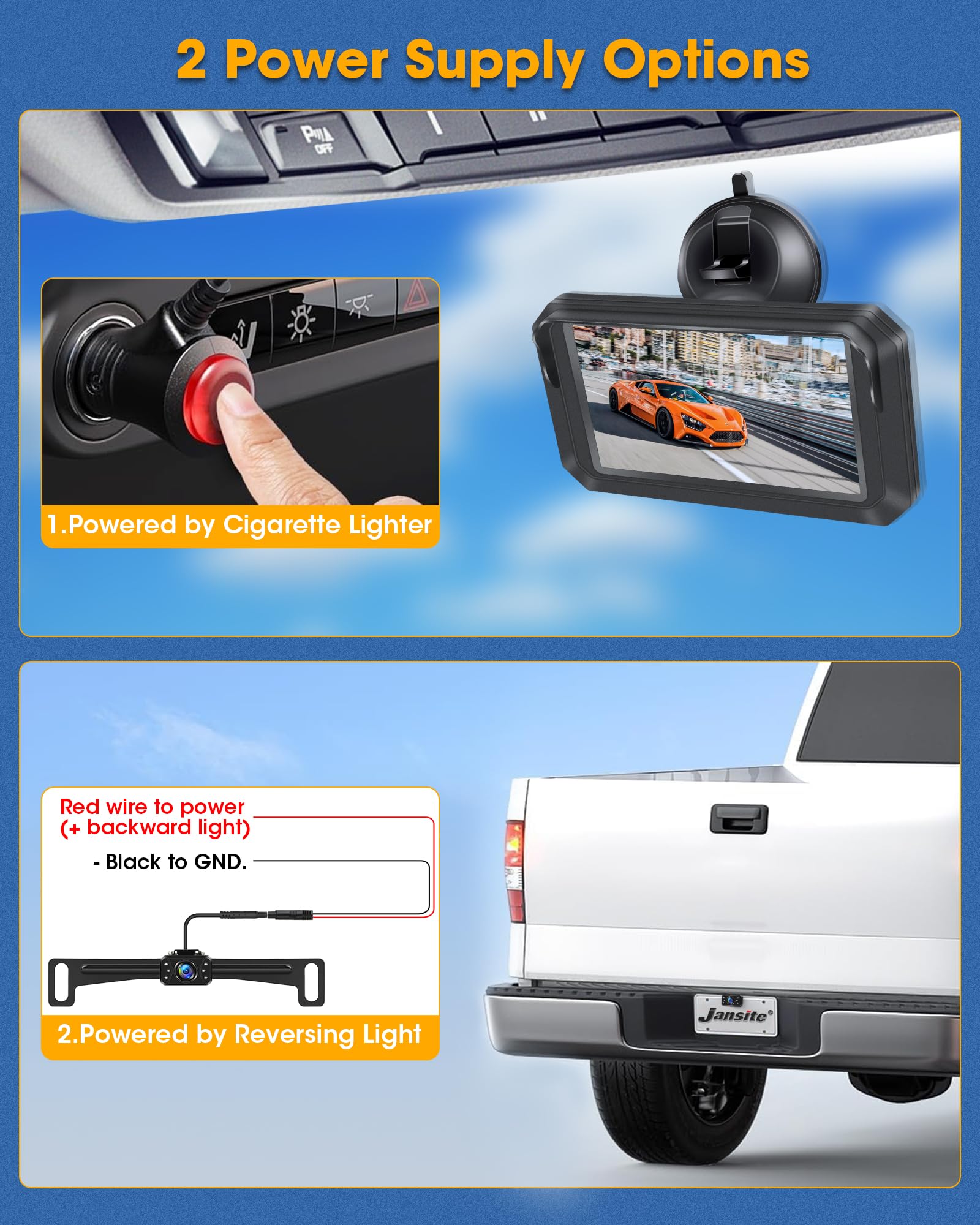 ?5'' Ahd 1080P? Back Up Camera For Cars Back Up Camera Systems For Truck Backup Camera With Monitor 6 Leds Night Vision 5 Guide