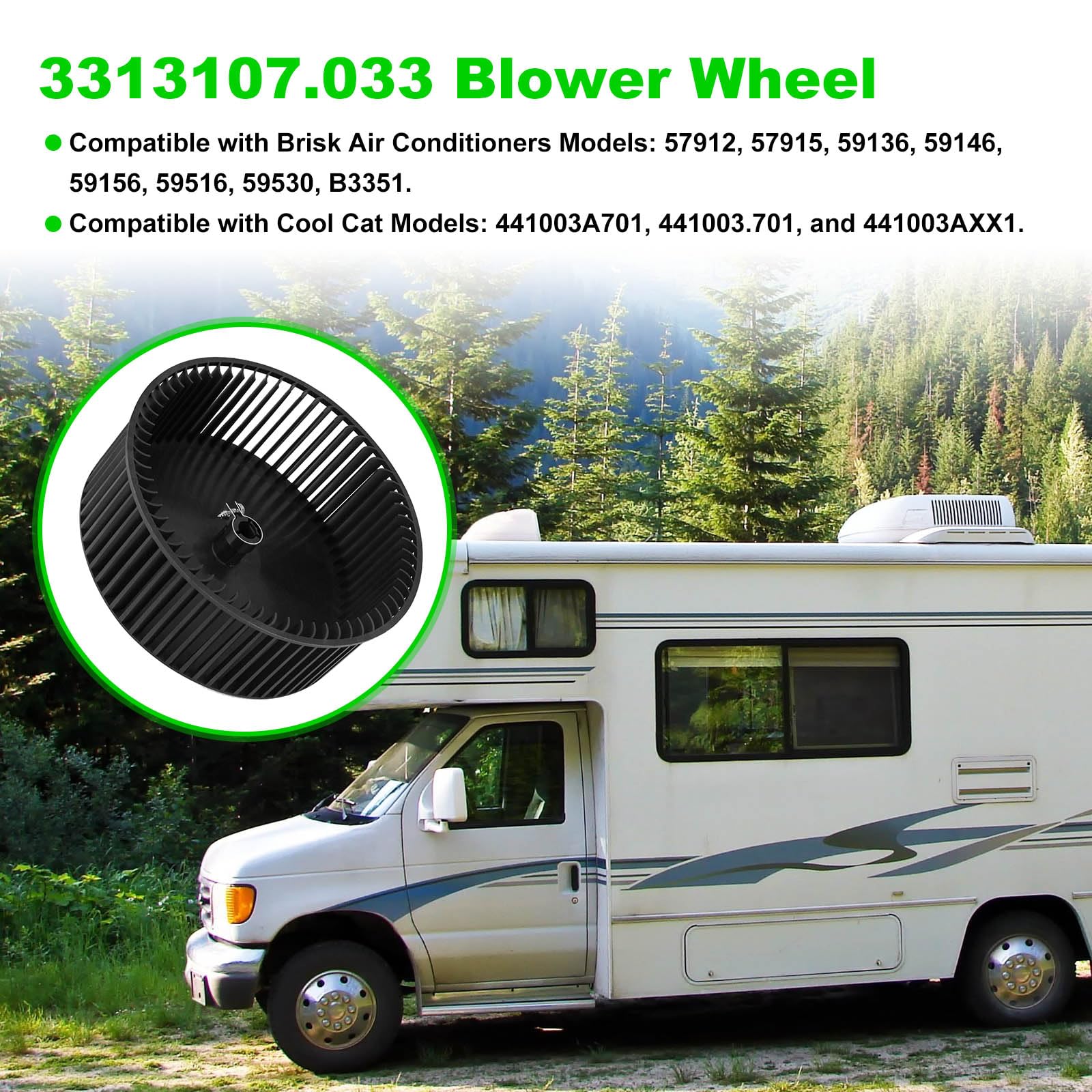 Dometic 3313107.033 Wheel,Blower