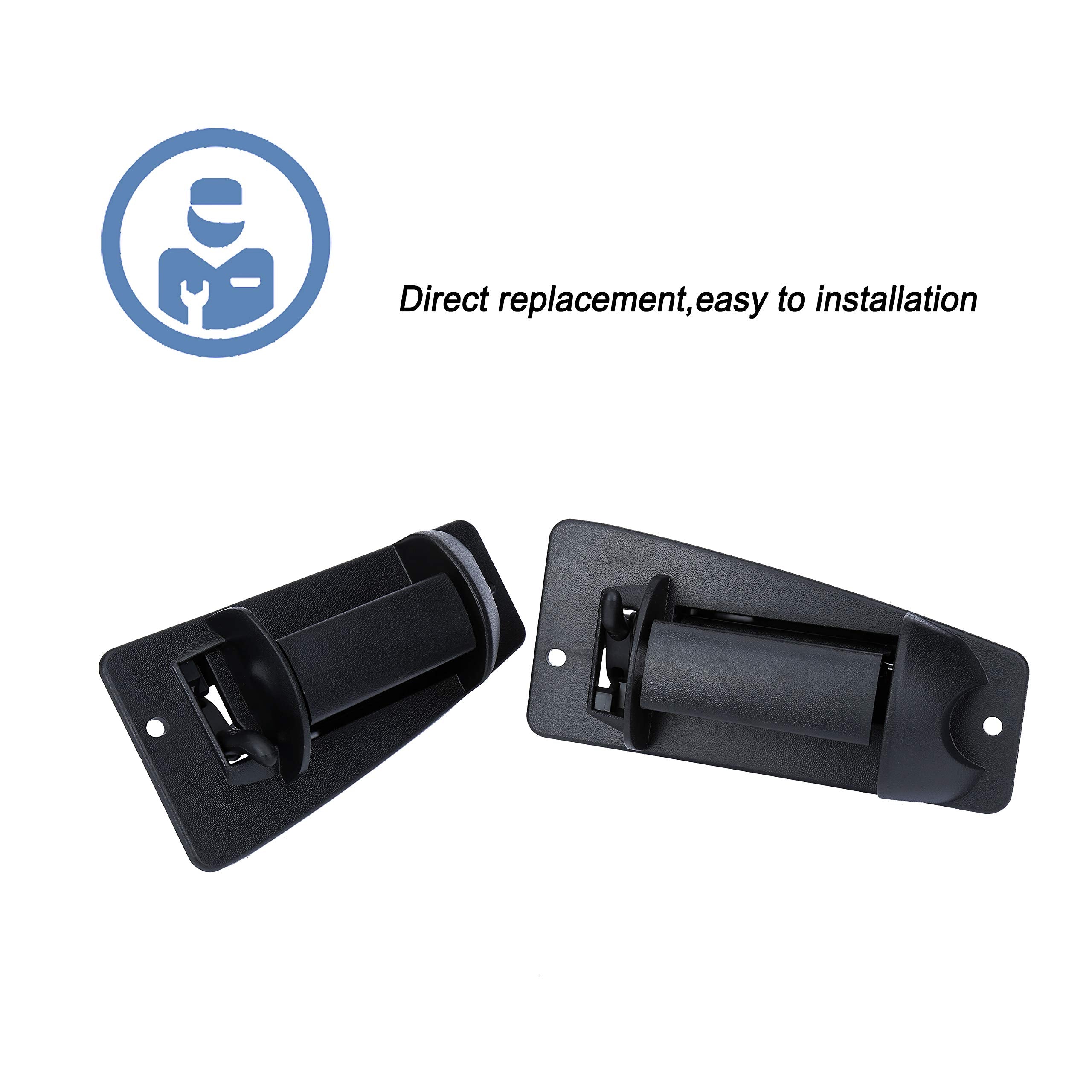 ONER Exterior Rear Left Driver and Right Passgenger Side Extended Cab Door Handle,Fit for 1999-2007 Chevy Silverado GMC Sierra 1
