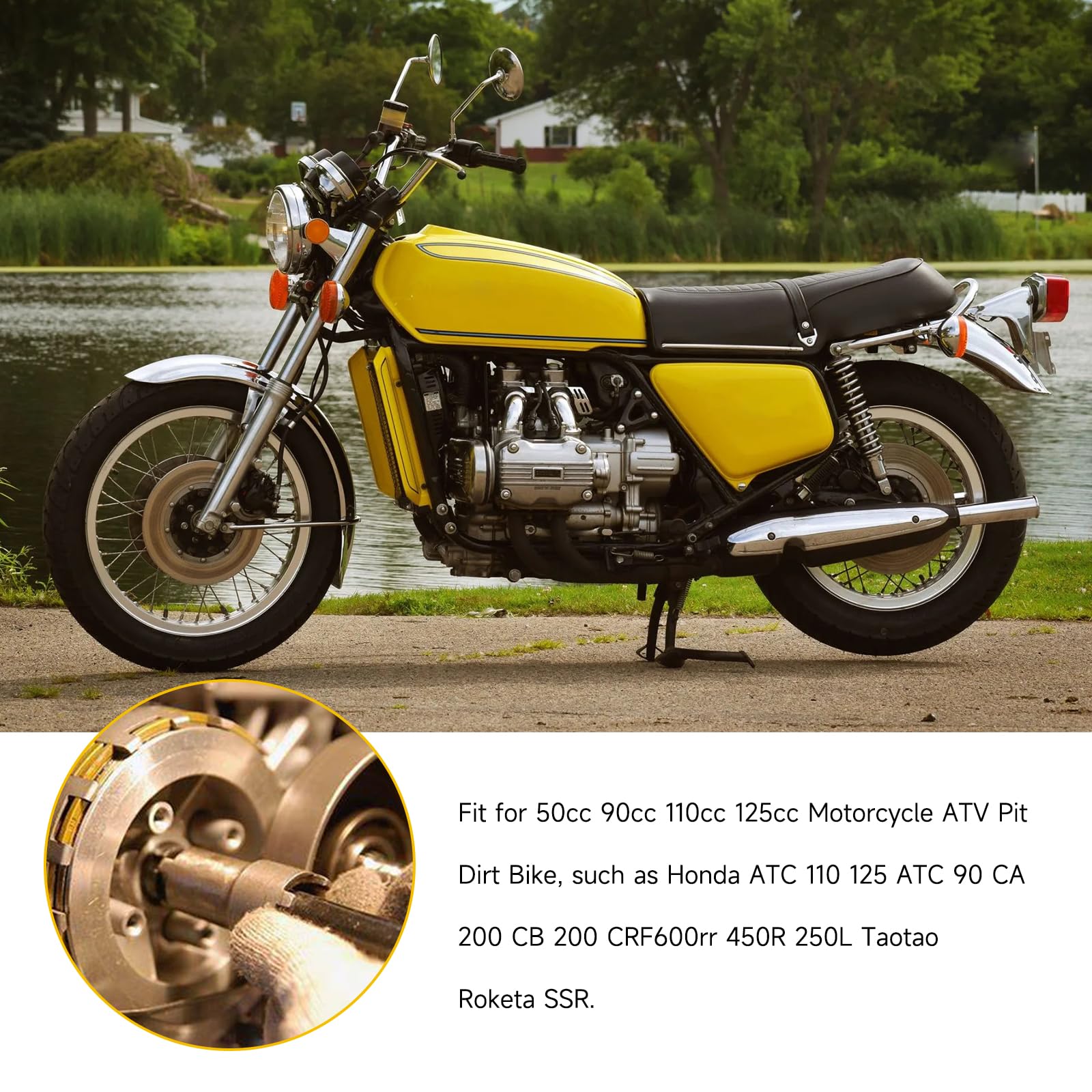 Hiaors 24Mm 20Mm Bipolar Clutch Tool Wrench Lock Nut Spanner Compatibe With Atc 110 125 Atc 90 Ca 200 Cb 200 Motorcycle Taotao R