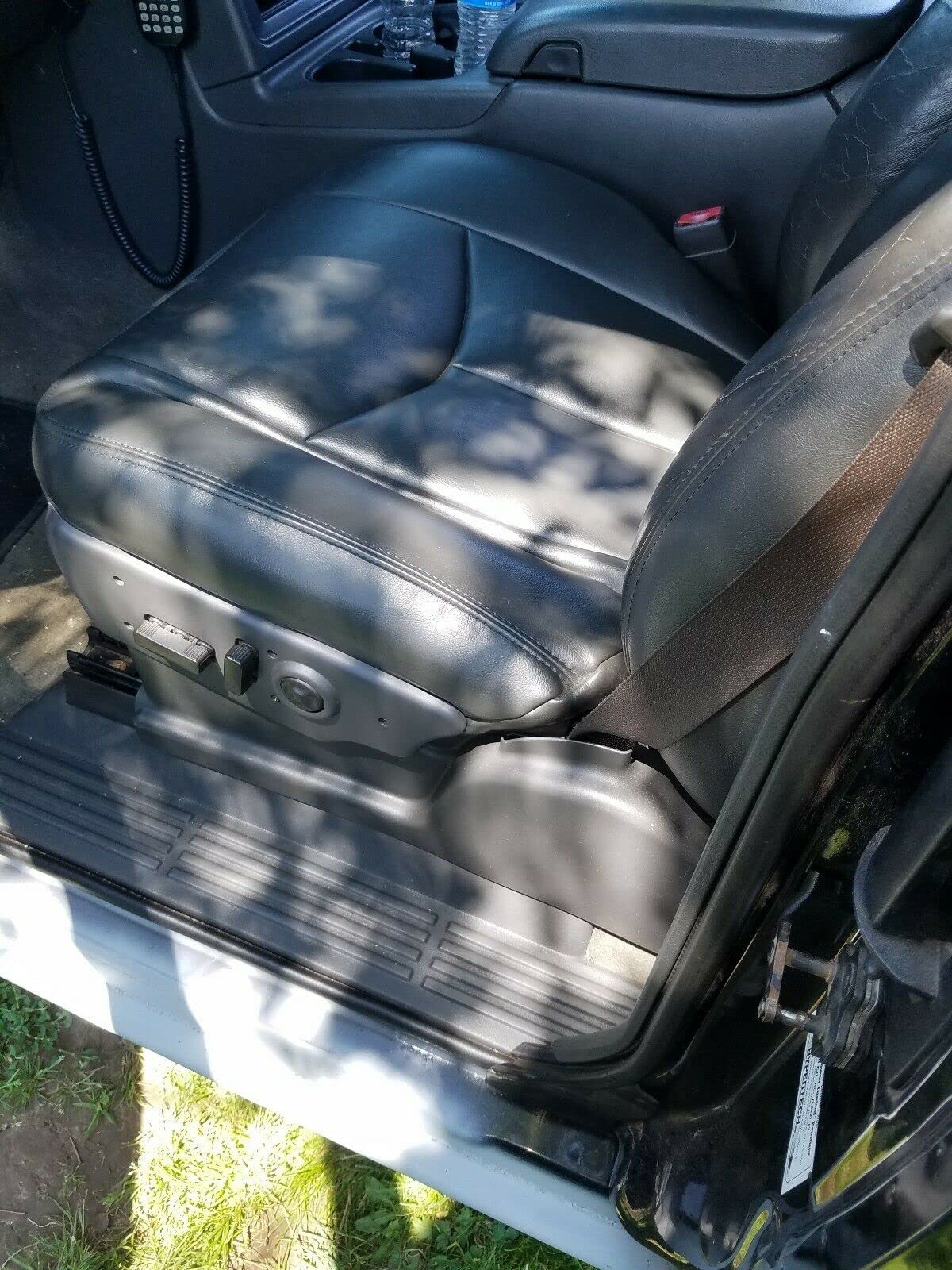 ECOTRIC Driver Side Bottom Seat Cover Replacement Compatible with 2003-2006 Chevrolet Silverado Avalanche GMC Sierra 1500 2500 3500 & 2007 Classic Left Lower Synthetic Leather Dark Pewter Gray