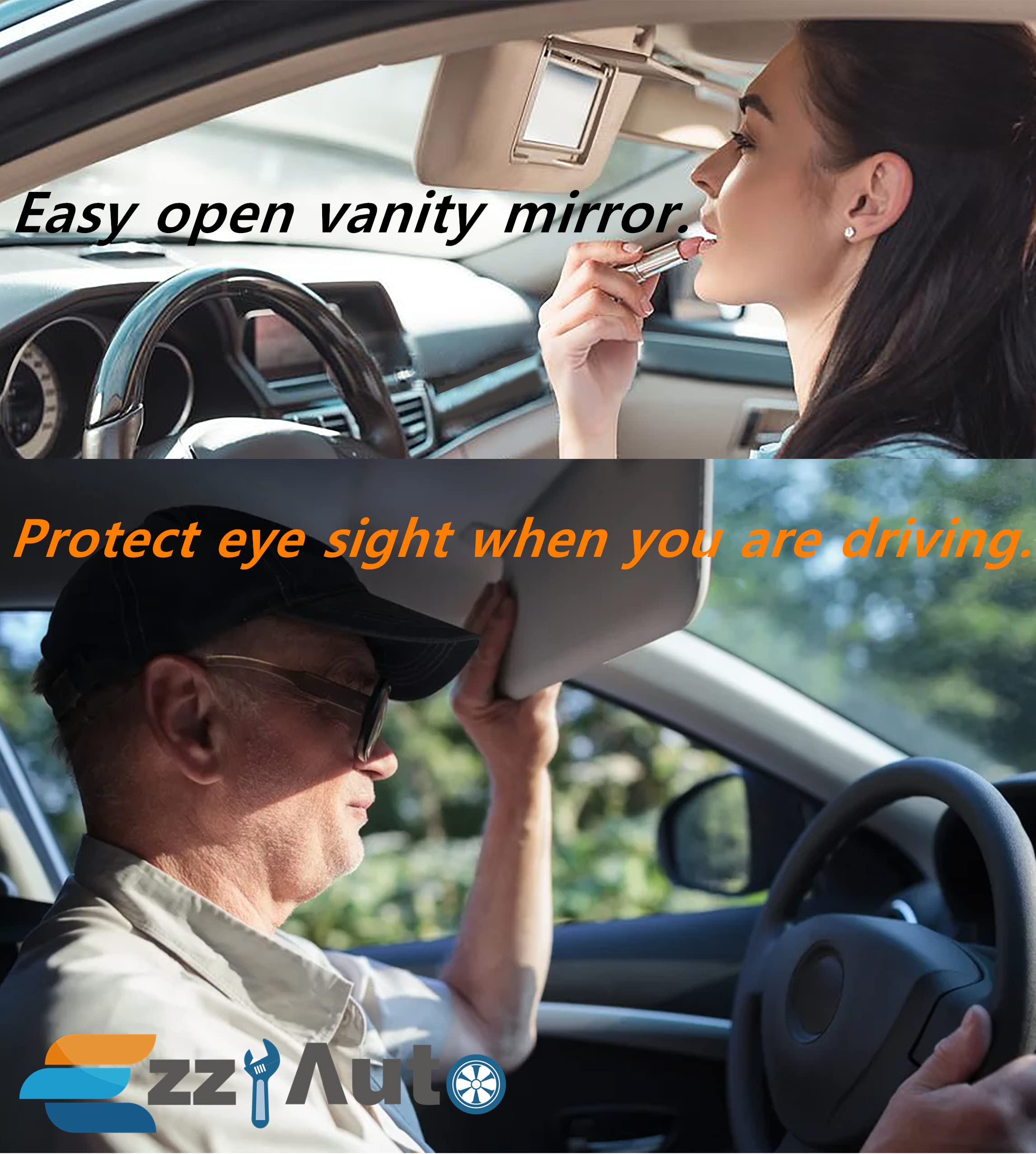 Ezzy Auto Gray Right Passenger Side Sun Visor Compatible With Nissan Murano 2009 2010 2011 2012 2013 2014 96401-1Aa1B