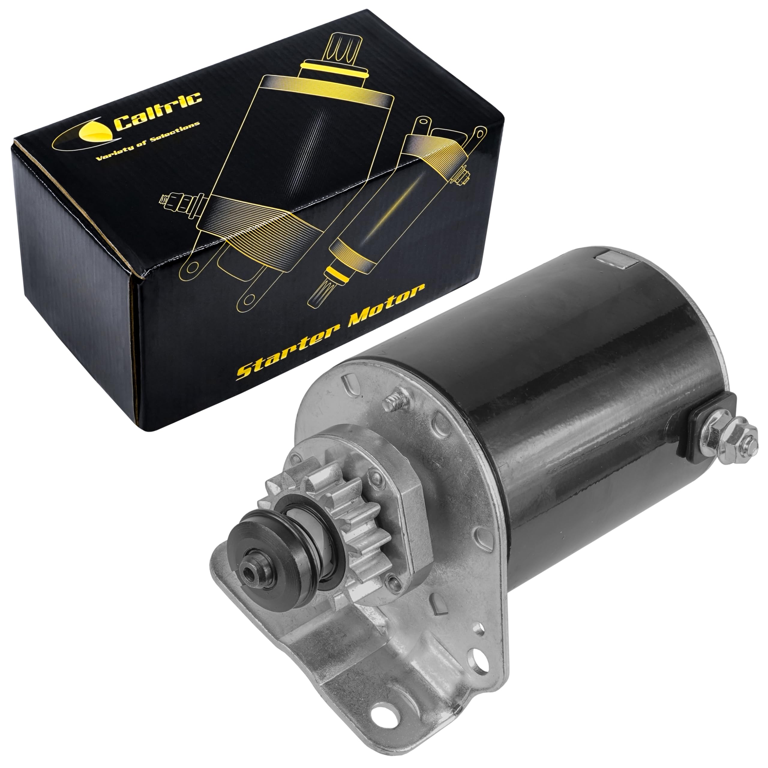 Caltric Starter Compatible With John Deere D100 D105 D110 D120 100 Series Tractor 17.5Hp 19Hp 21Hp / 14 Teeth Improved Steel Gea