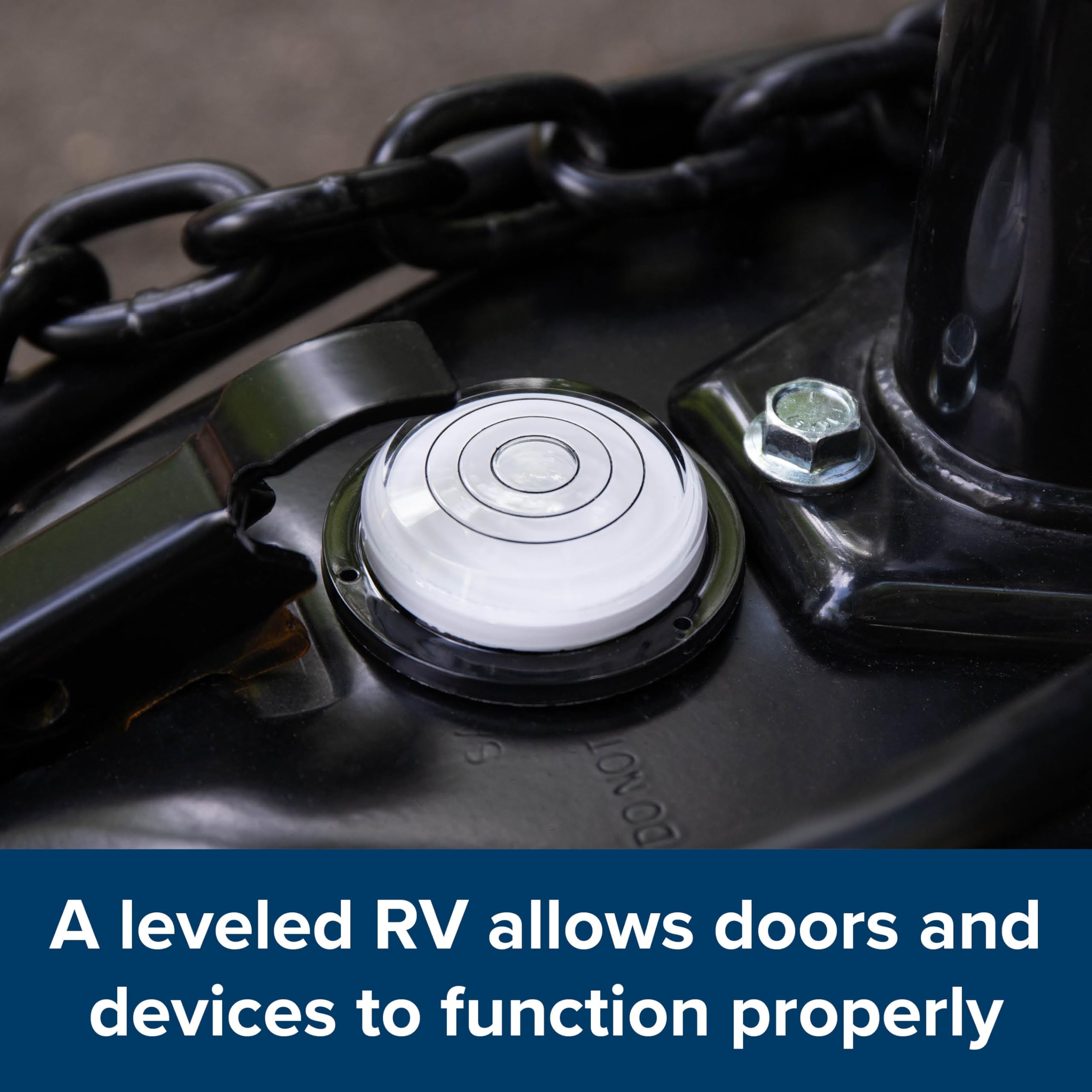 Camco Camper/Rv Level - Features Bullseye Bubble Level Design For Fast Settling - Reads 360-Degrees Simultaneously - Can Be Mounted Or Free Standing (25573)