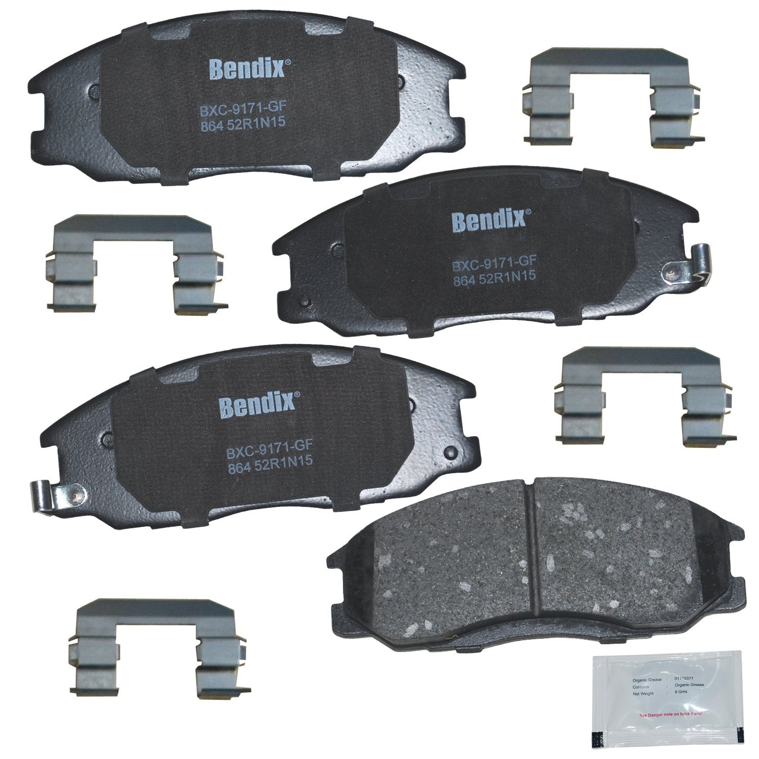 Bendix Priority1 Cfc864 Ceramic Front Brake Pads For Hyundai Santa Fe 2006-2001, Xg300 2001, Xg350 2003-2002, Kia Sedona 2004-20