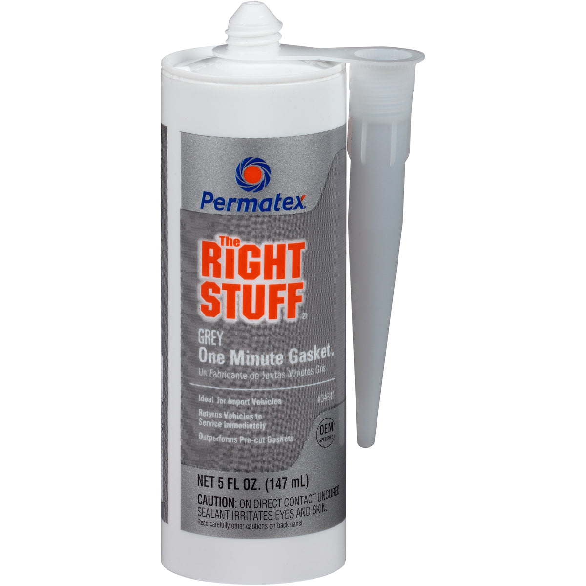 Permatex 34311-6Pk The Right Stuff Grey Gasket Maker, 5 Oz. (Pack Of 6)