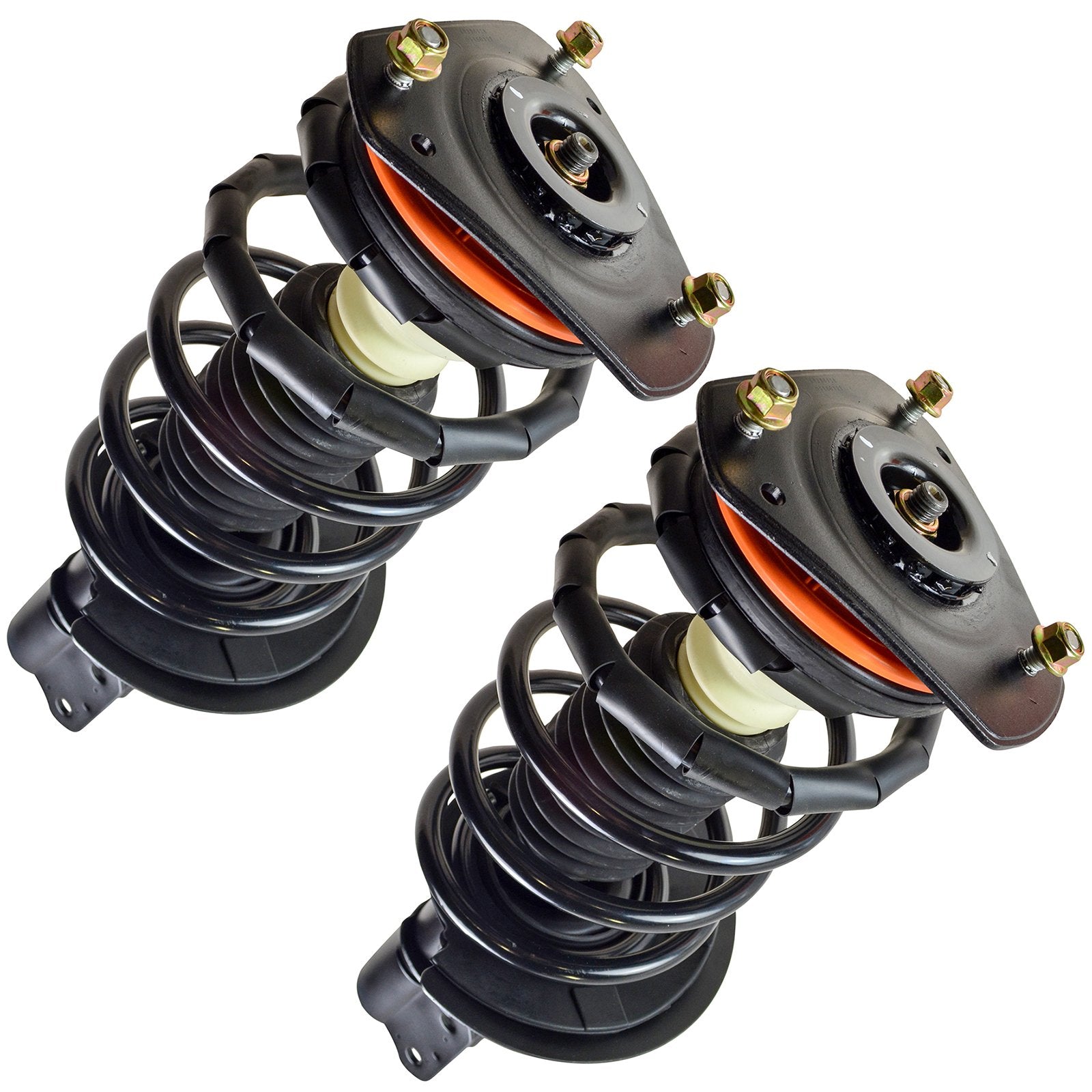 Trq Front Strut & Coil Spring Assembly Set Driver & Passenger Sides Compatible With 97-05 Buick Century 05-09 Lacrosse 97-04 Reg