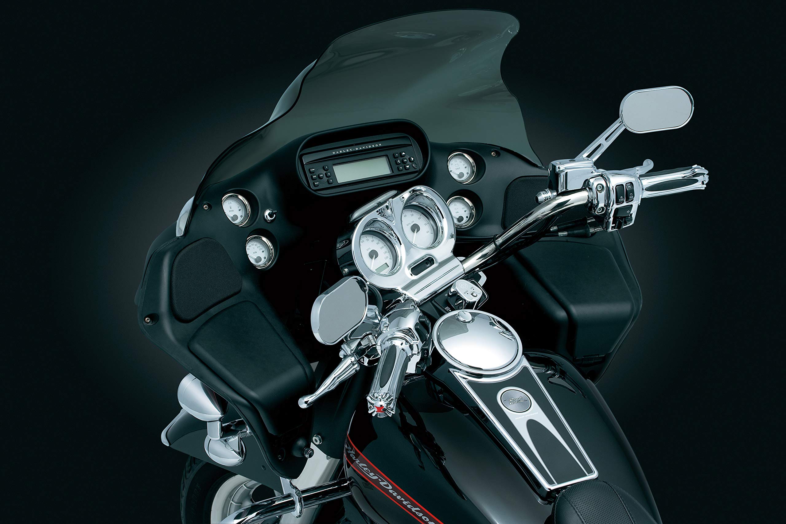 Kuryakyn 3769 Motorcycle Accent Accessory: Glove Box Accents For 1998-13 Harley-Davidson Motorcycles, Chrome, 1 Pair