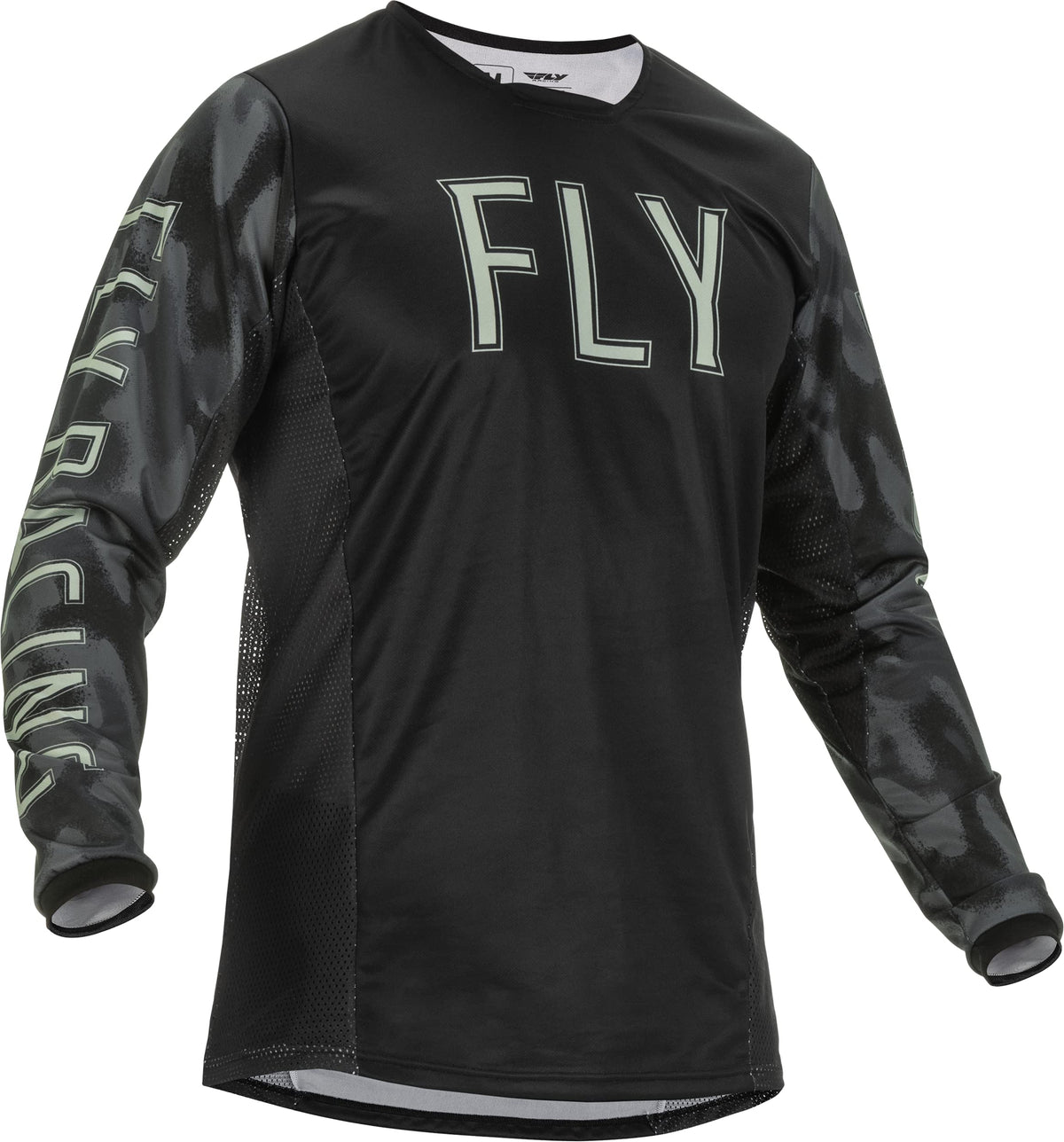 Fly Racing Adult Kinetic Se Tactic Jersey (Black/Grey Camo, Large)