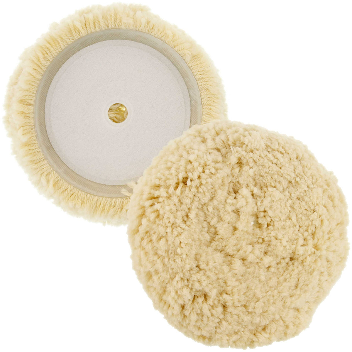 8'' 100% Wool Hook & Loop Grip Buffing Pad For Compound Cutting & Polishing