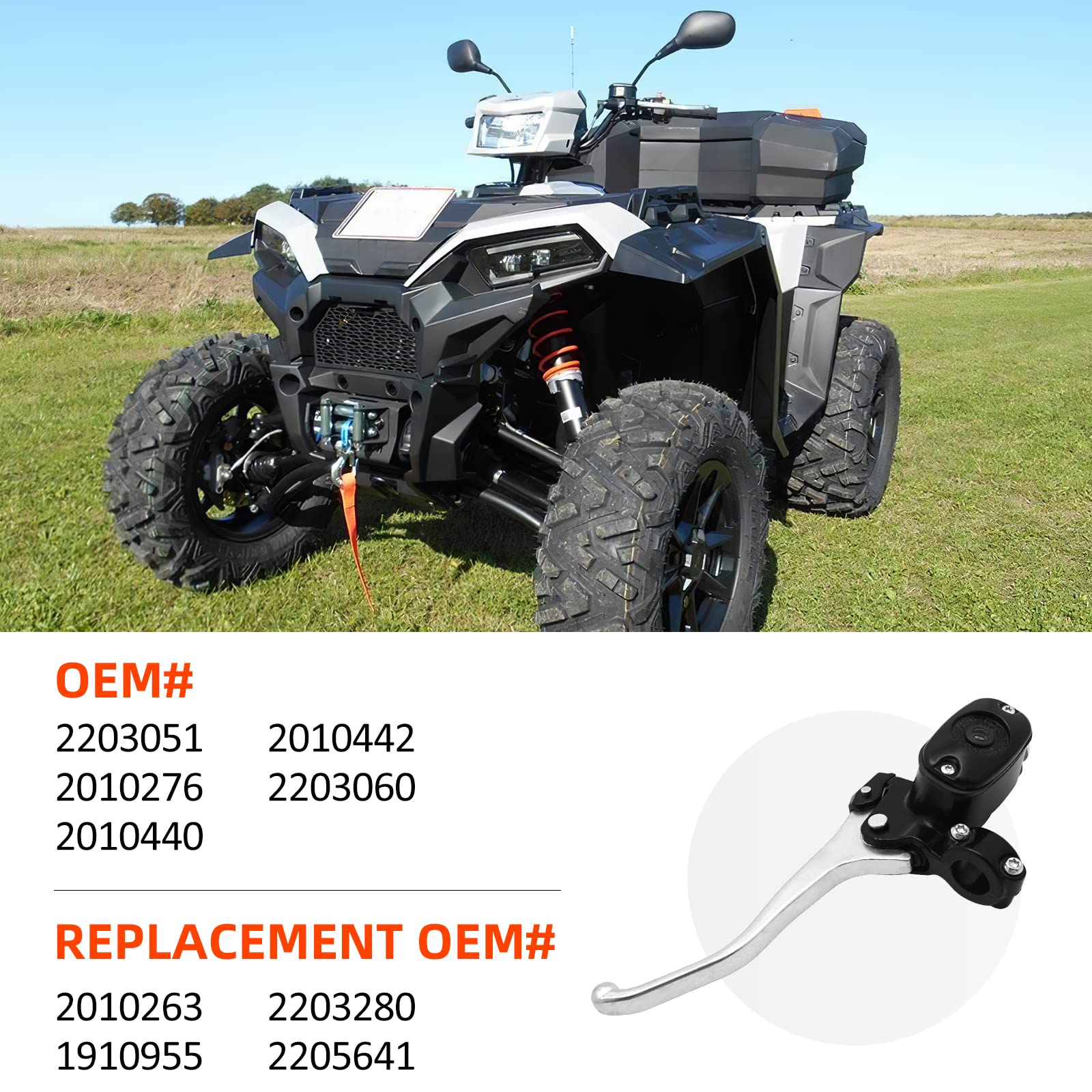 Javik Front Brake Master Cylinder For Polaris Sportsman 300 400 450 500 550 570 700 800 850 1000 Scrambler 850 1000 Hawkeye Etx,Oem# 2203051 2010276 2010440 2010442 2203060