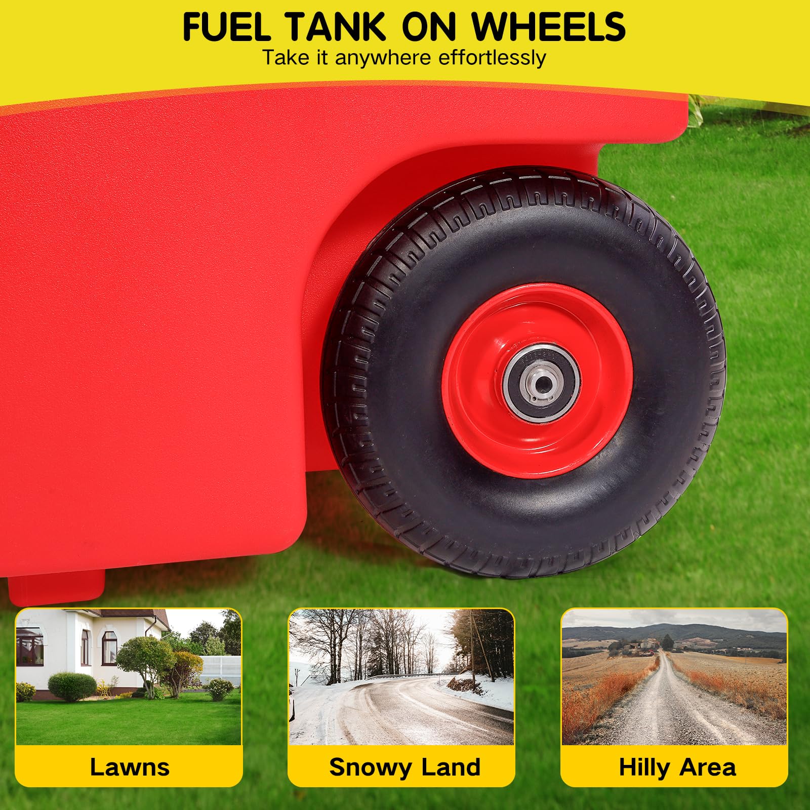 Automatic Fuel Transfer Pump with 32 Gallon Portable Fuel Caddy Tank, Auto-Stop Sensor Nozzle, AA Battery/12V DC 2 Power Modes,