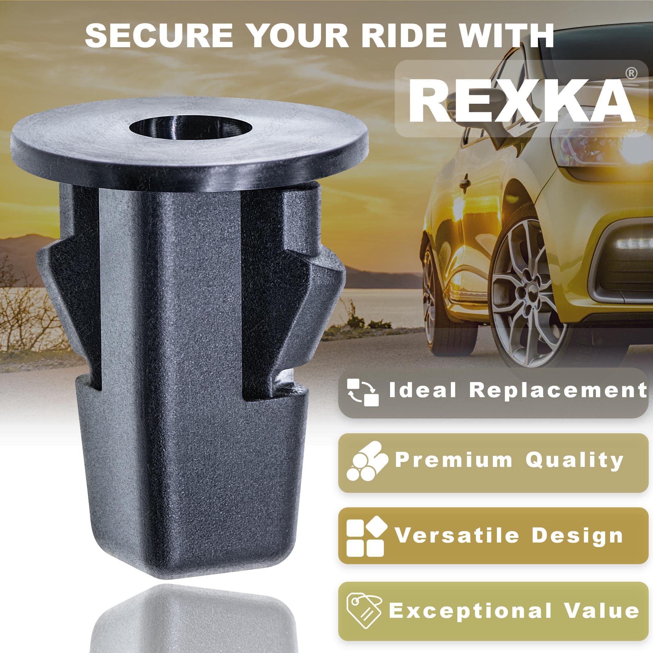 Rexka 30Pcs Fender Liner Clips Screw Grommet Retainer Compatible With Toyota 90189-06214 Tacoma Tundra