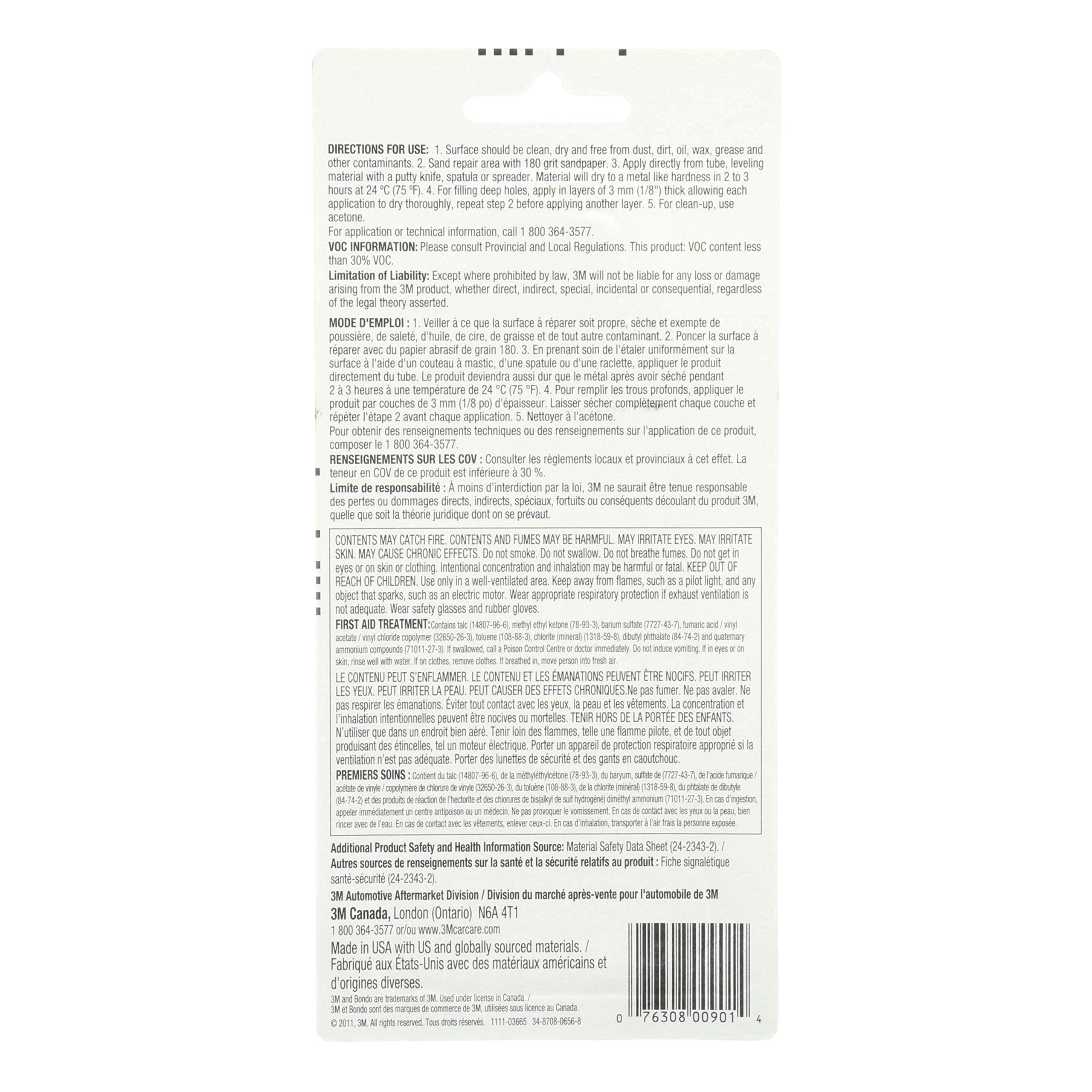 Bondo Plastic Metal, Seals & Fills Almost Any Metal Surface For Durability & Longevity, 5 Oz.