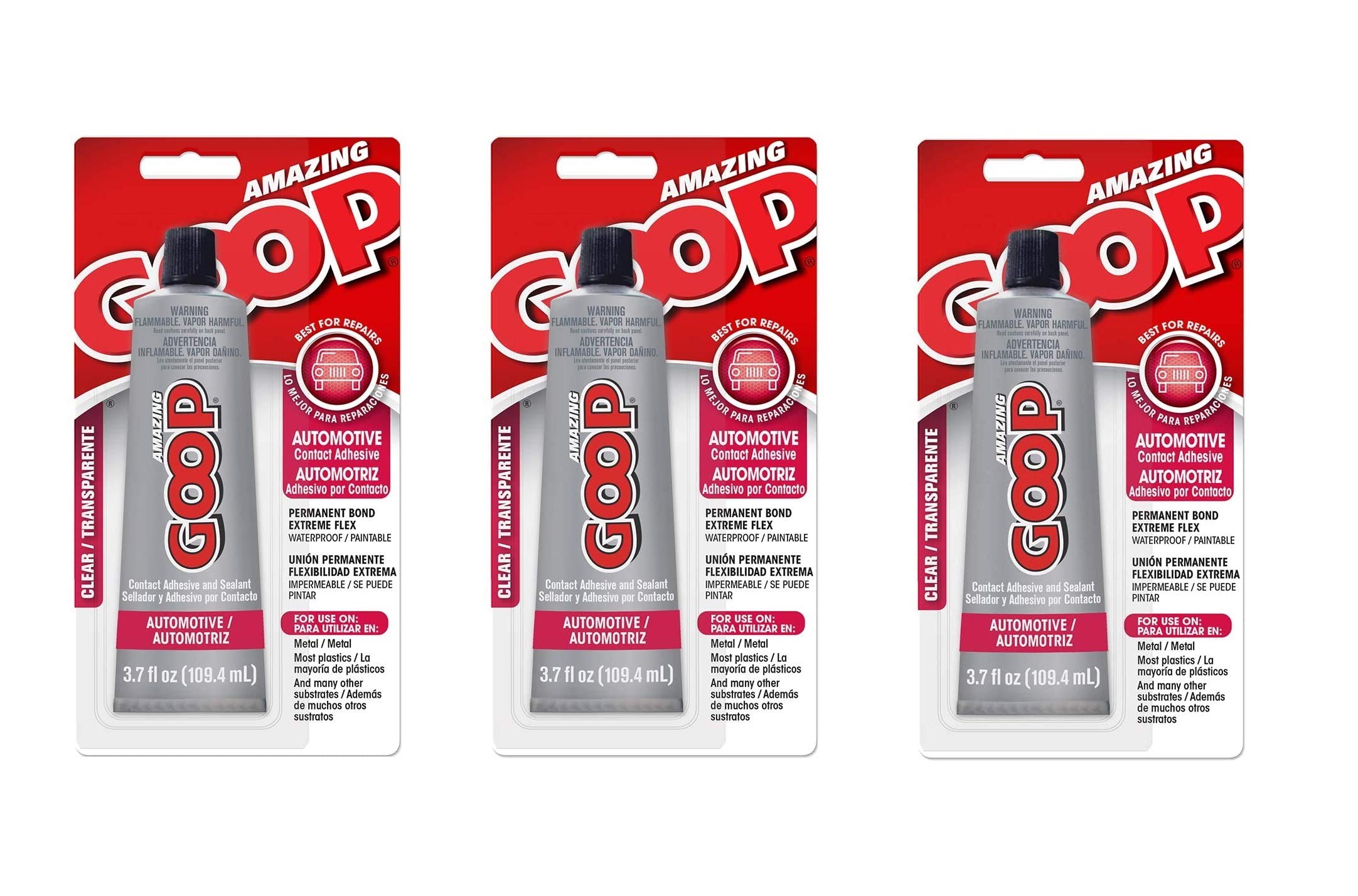 Amazing Goop 160012 Automotive Adhesive - 1 fl oz, 3-Pack