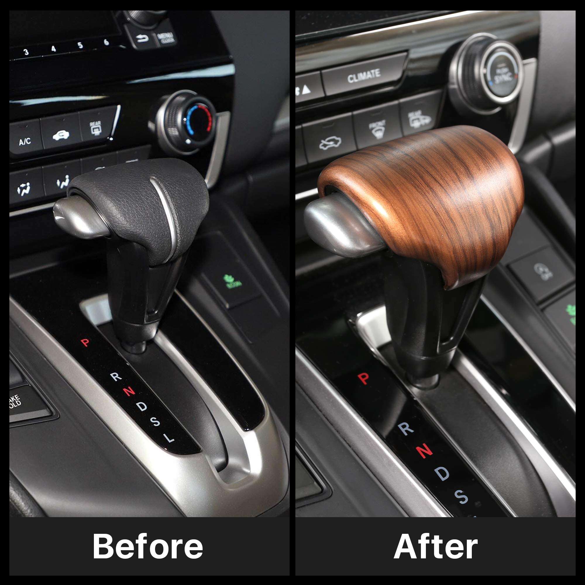 Antbooboo For Honda Crv Cr-V 2017 2018 2019 2020 2021 2022 Gear Shift Knob Cover Peach Wood Grain Interior Decoration For Cr V (Gear Shift Knob Cover)
