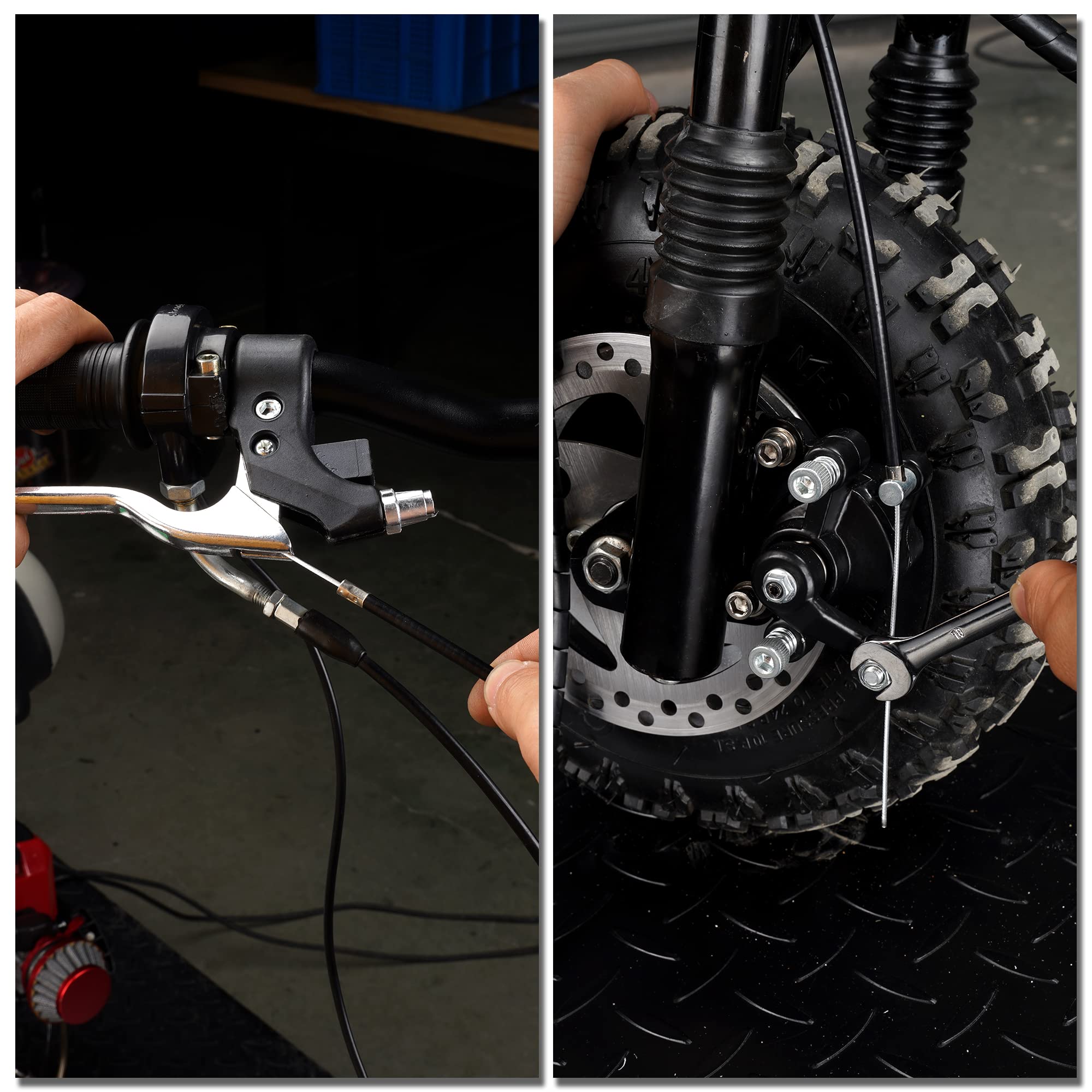 Weiyingsi 43Cc 49Cc Gas Scooter Front Rear Brake Cable With Lever Kit Stand Up Gasoline Scooter