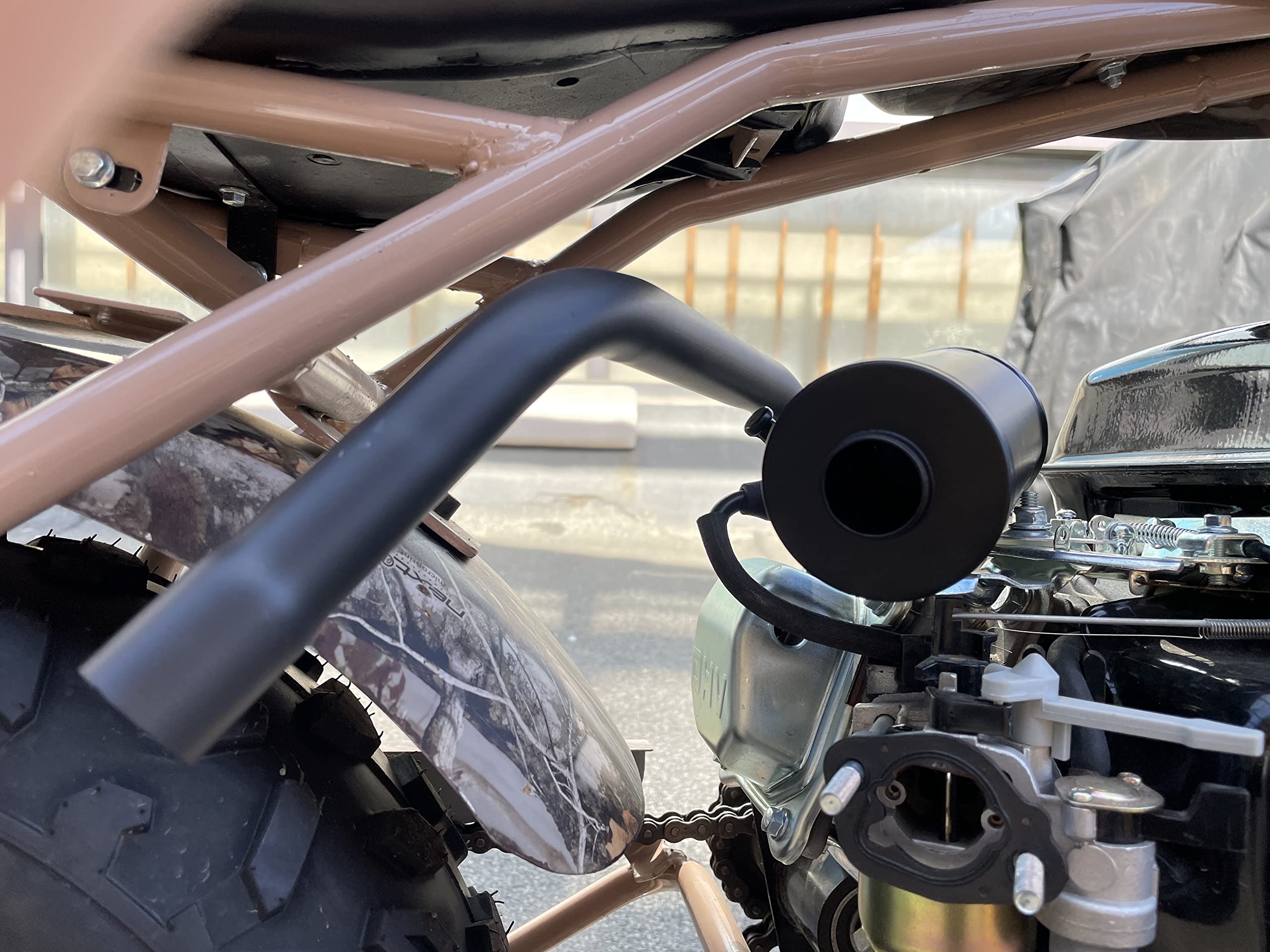 Upgrade Exhaust With Muffler For Coleman Powersports Ct200U Bt200X Ct200U-Ex,212Cc 196Cc/6.5Hp Go Kart And Gas Mini Bike Black