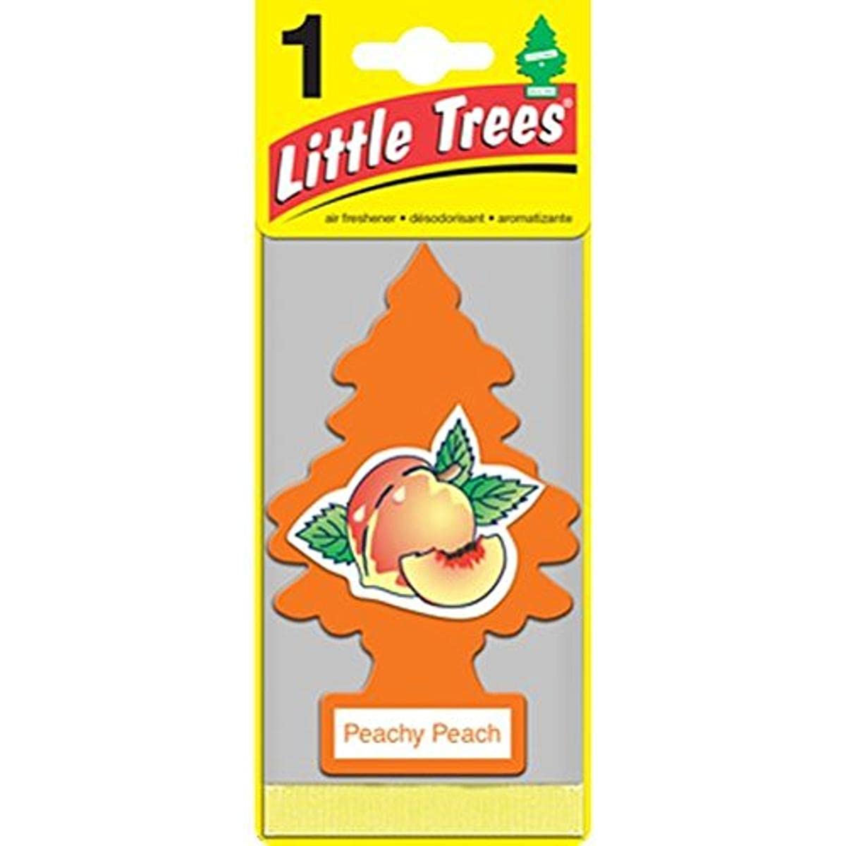 Little Trees Car Air Freshener | Hanging Paper Tree For Home Or Car | Peachy Peach | 3 Pack