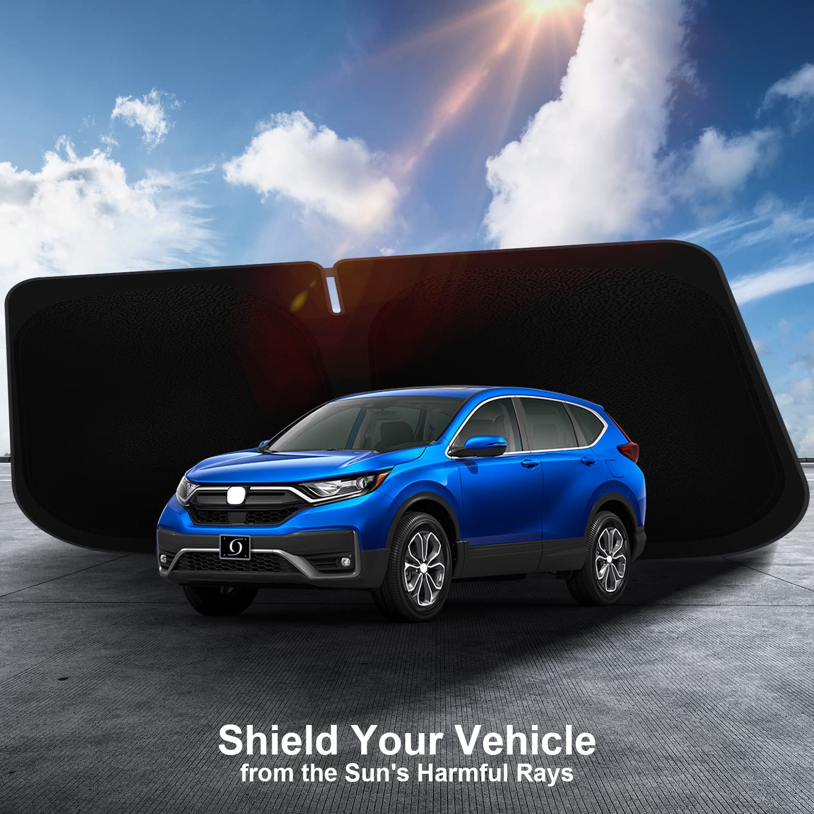 Car Windshield Sun Shade Compatible With Honda Cr-V 2017 2018 2019 2020 2021 2022 Crv Accessories Foldable Sunshade Custom Winds