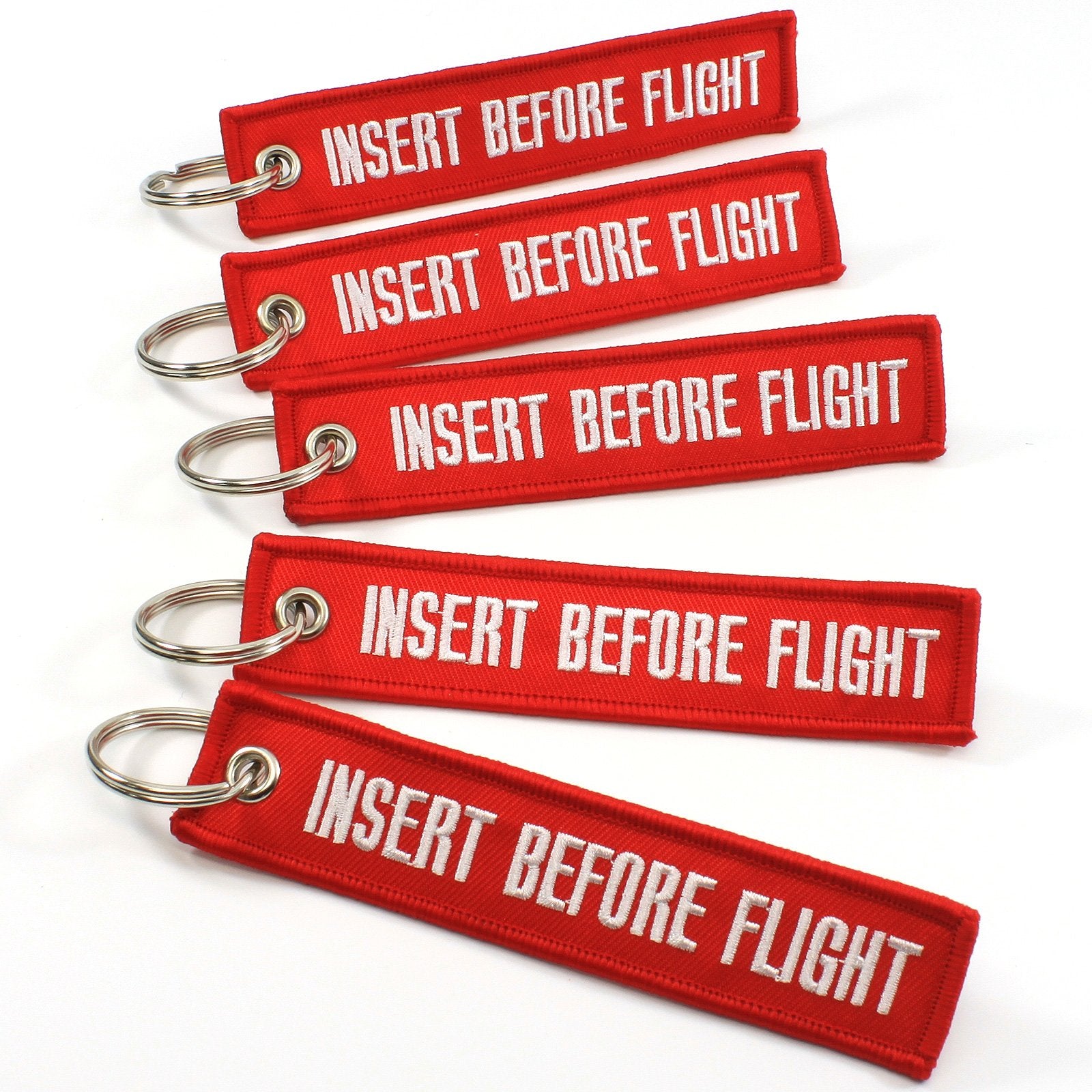 Rotary13B1 Insert Before Flight Keychain - Red - 5Pcs