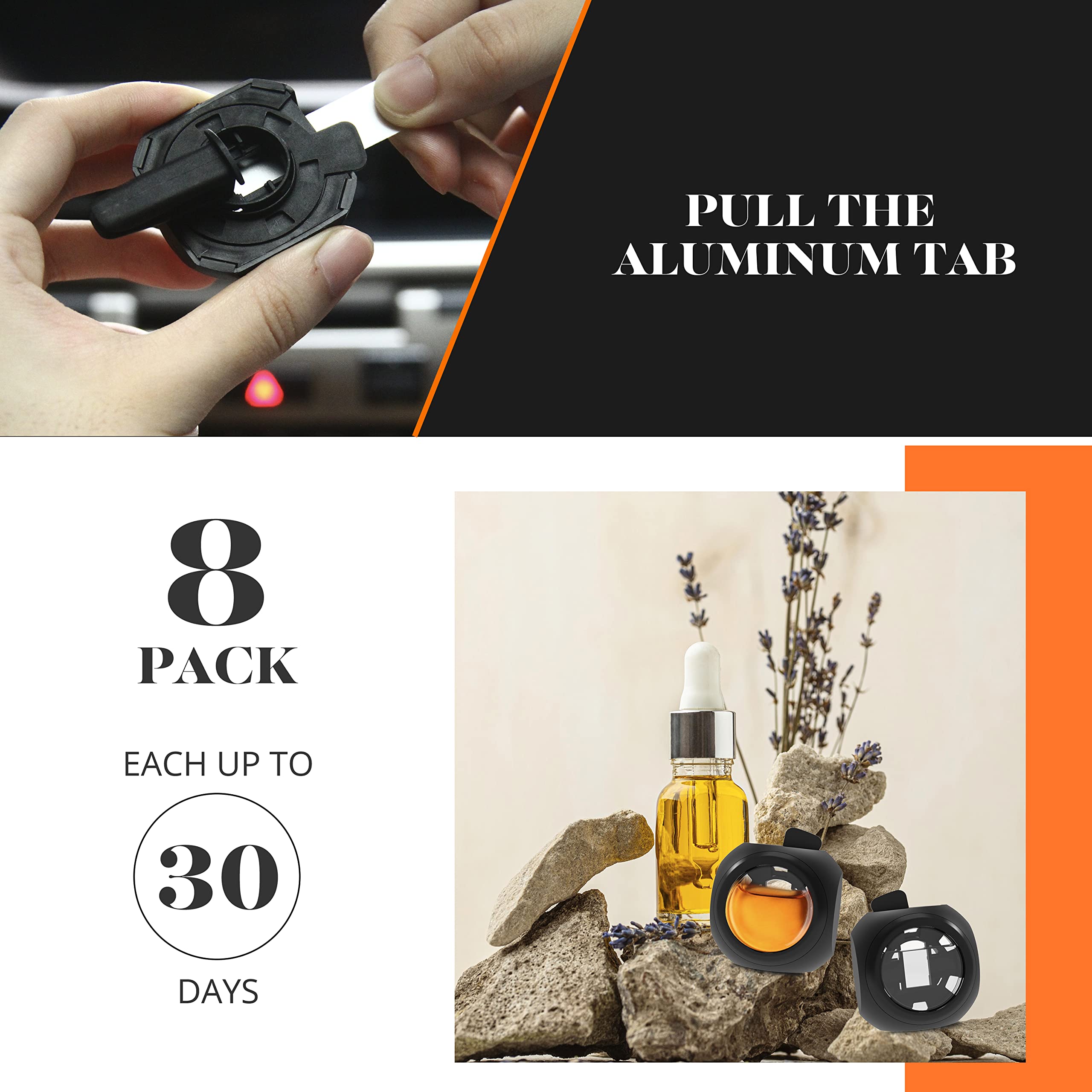 Drivejoy Car Air Freshener Vent Clips, 8 Pk, 6 Hawaiian, 2 New Car, Car Fresheners For Men Women, Up To 240 Days, Natural Odor E