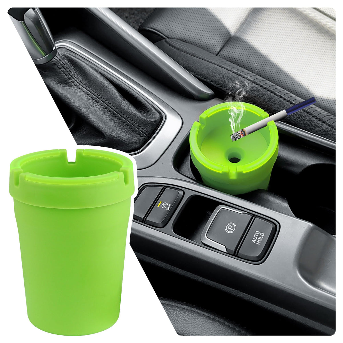 Smokeless Ashtray,Portable Car Ashtrays for Cup Holder Smell Proof,Multifunctional Ashtray with Lid Smell Proof for Ccar Truck S