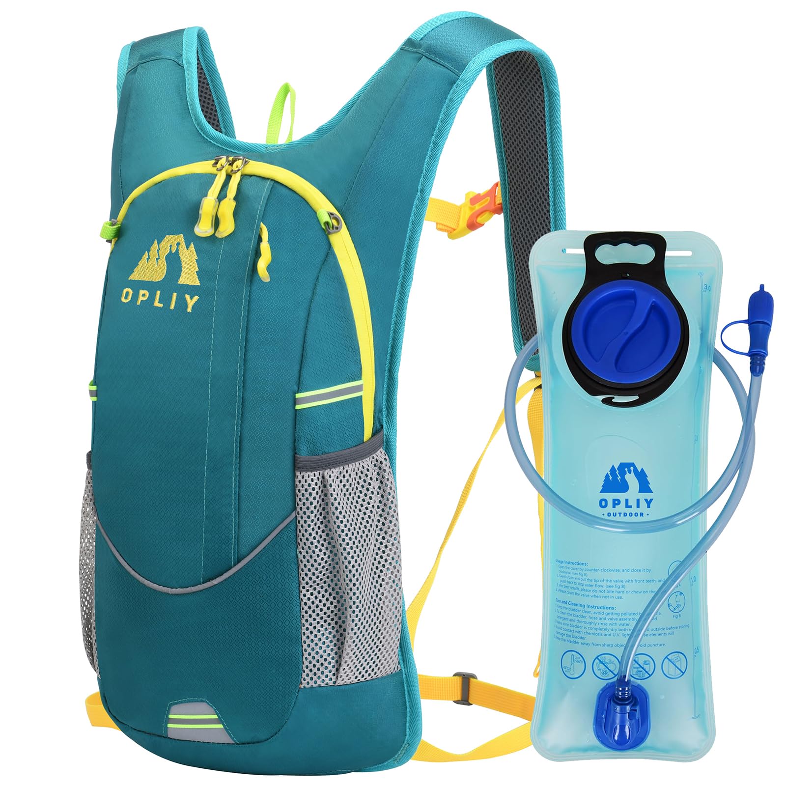 Hydration Pack,Hydration Backpack With 2L Hydration Bladder Lightweight Running Water Backpack For Women Men Kids (Dark Green)