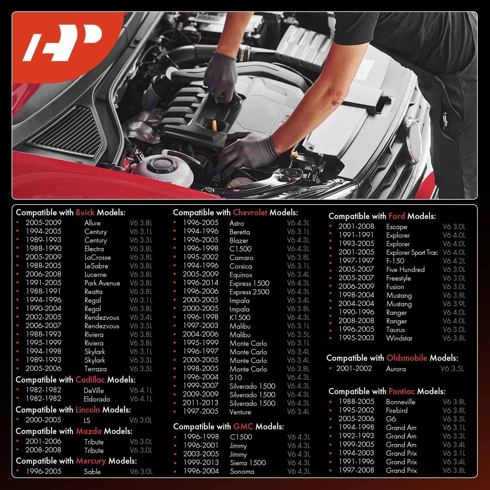 A-Premium 6PCS Iridium Platinum Spark Plugs Compatible with Buick, Chevrolet, Ford, GMC & Mazda Vehicles - Regal, Equinox, Impal