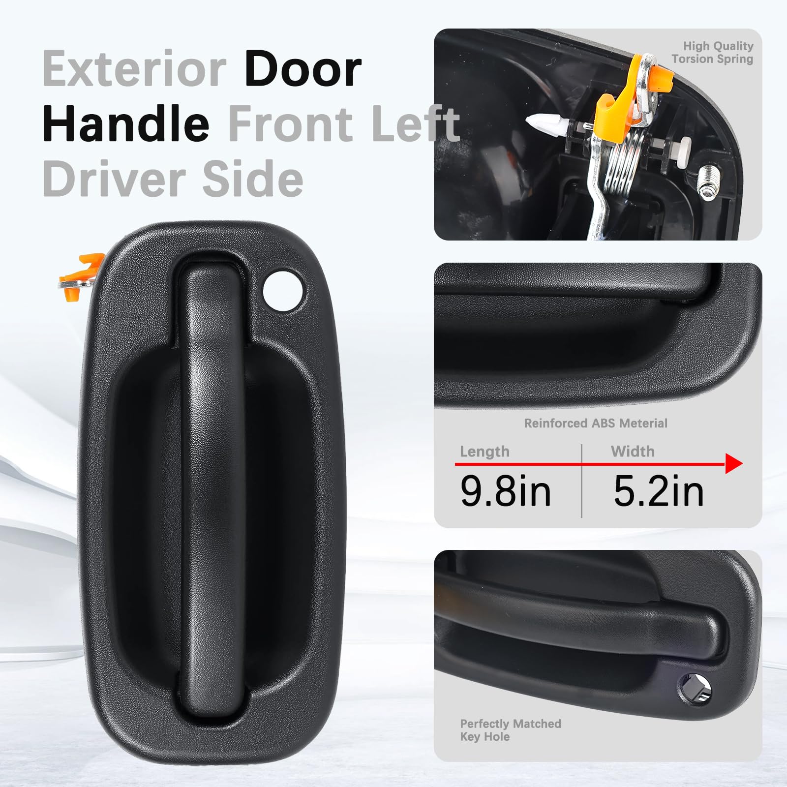 Faersi Exterior Outside Door Handle Front Left Driver Side For 1999-2007 Silverado, Tahoe, Suburban, Avalanche, Gmc Sierra, Yukon Denali, Cadillac Escalade 77261 15034985