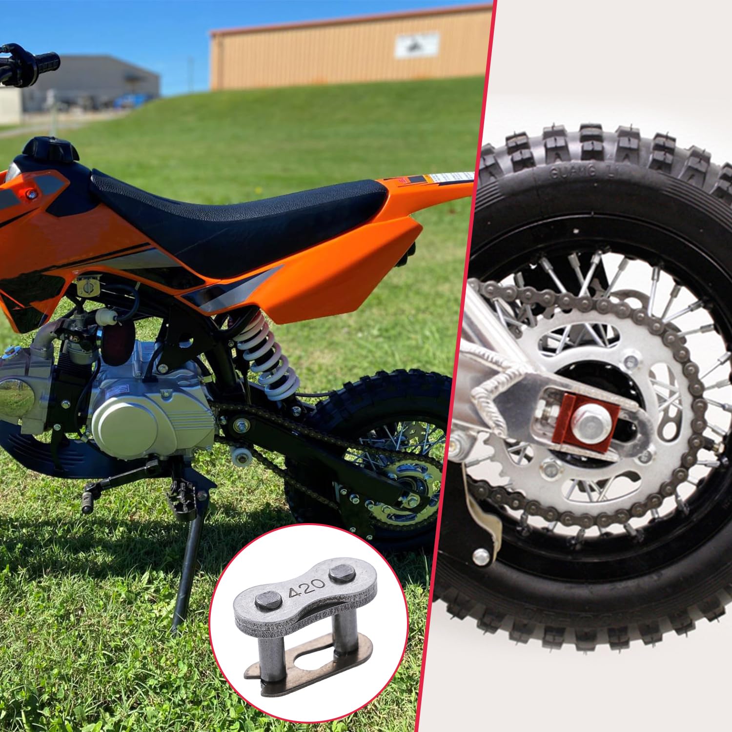 Kamier 420 Chain Master Connect Link Breaker For Coleman Ct200U Bt200X Baja 196 212Cc Mini Bike Go Kart Taotao Coolster Ice Bear Suzuki Ssr Ttr Crf 50 70 90 110 125Cc Pit Dirt Bike 4 Wheeler Atv Parts