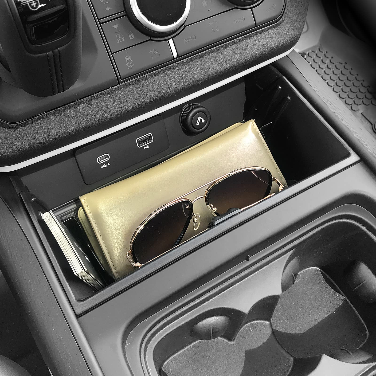 Bomely Center Console Organizer Tray Storage Box Compatible With Land Rover Defender 2020-2023 Land Rover Defender 90 110 130 (Center Console Storage Box)