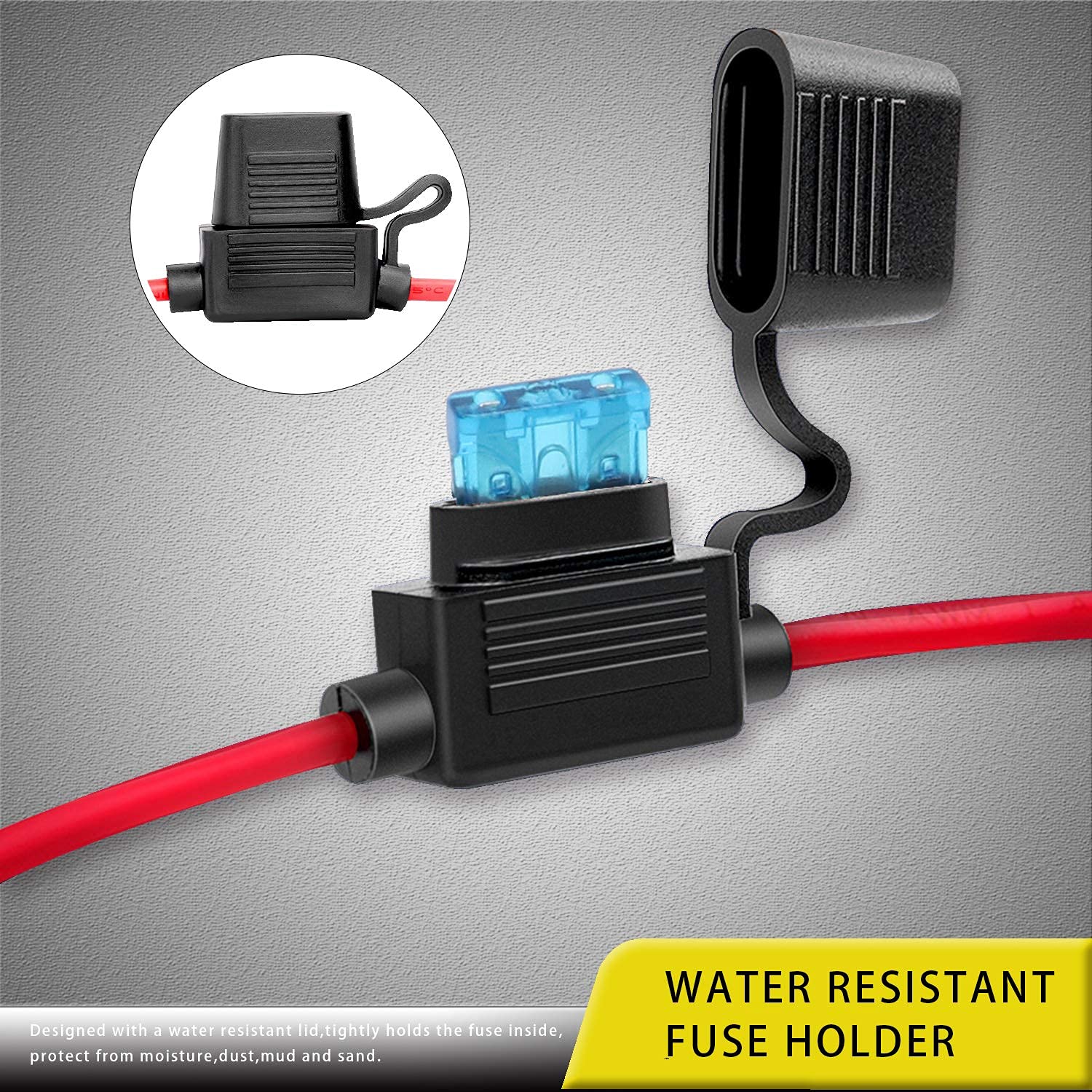 Recoil Fh12-10 10 Pack Atc/Ato Inline 12Awg Fuse Holder With 10Pcs 15A & 20A Fuses