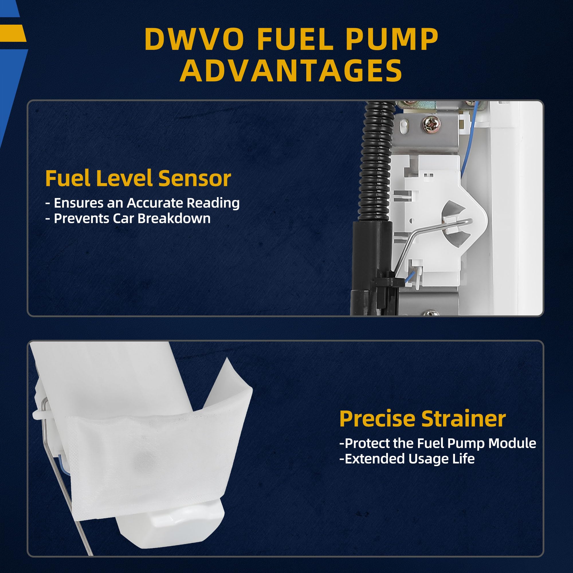 Dwvo Fuel Pump Compatible With 1990-1996 Ford F150 F250 F350 1997 F-250 Hd L6 V8