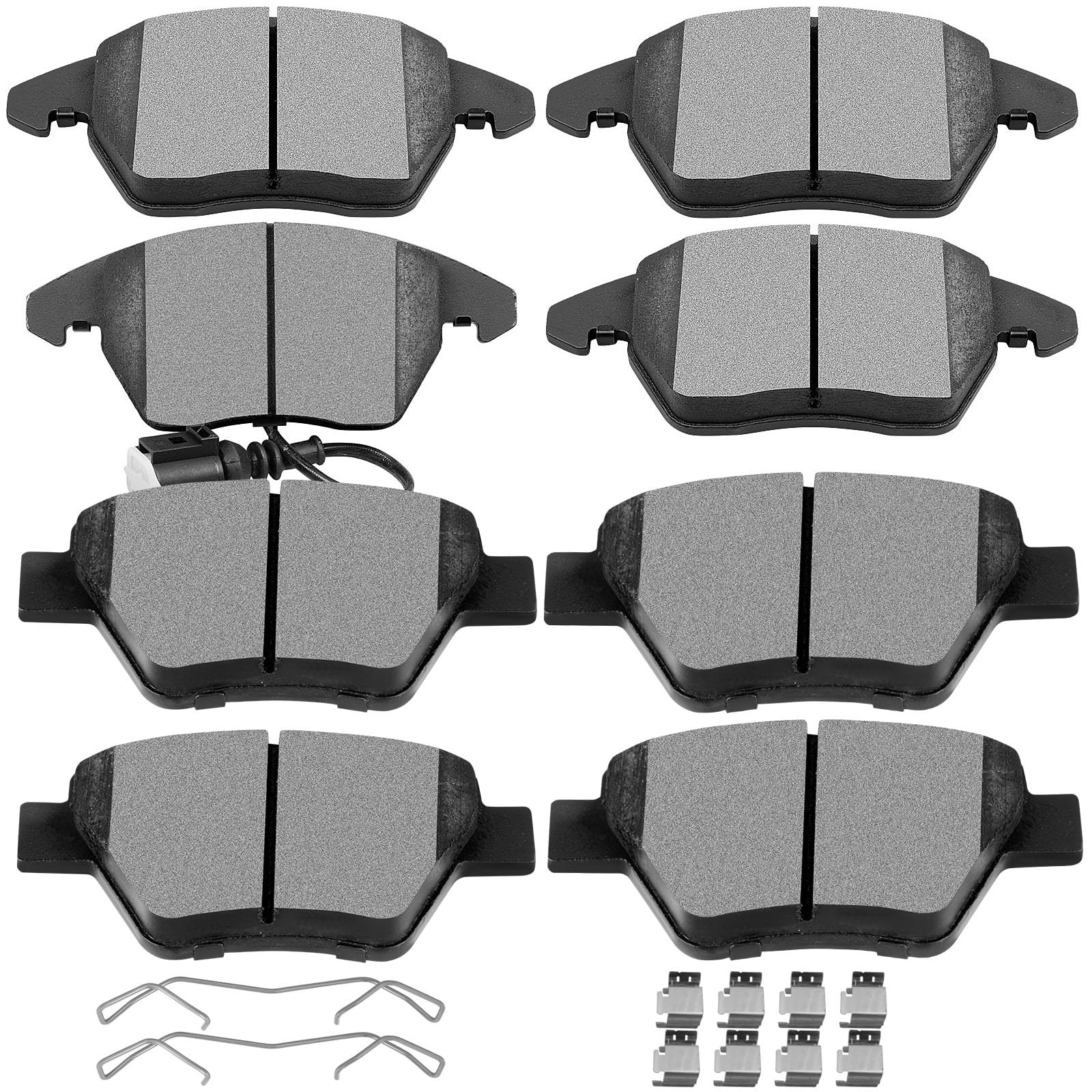 Scitoo D1107 D1456 Front Ceramic Rear Semi-Metal Brake Pad Sets Fit For Audi 2010-2012,For Volkswagen 2009-2018