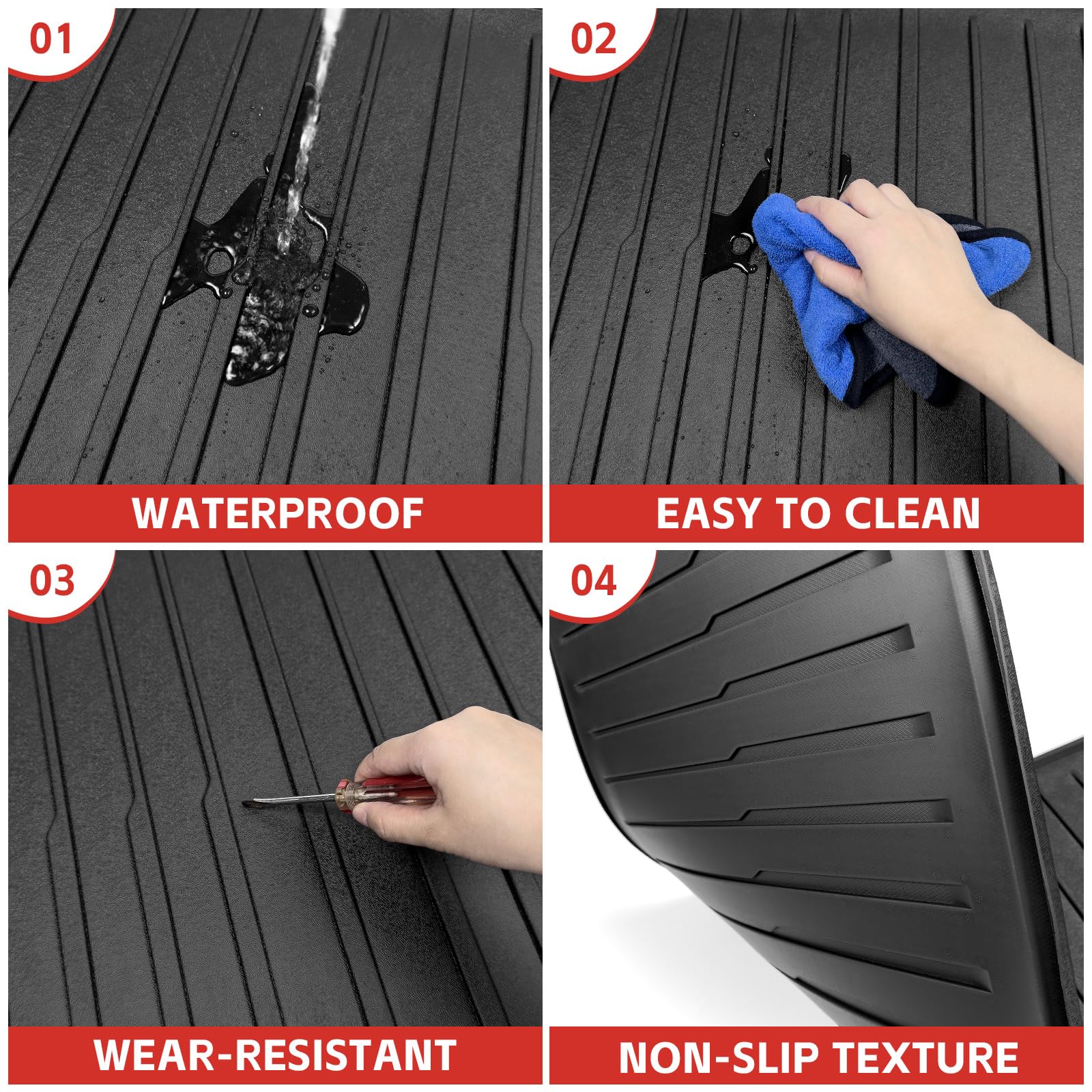 Utiiy Cargo Mat Fit for 2022-2024 Chevy Tahoe/GMC Yukon Accessories, Cargo Liner TPE Trunk Mat All Weather Trunk Liner for GMC Y