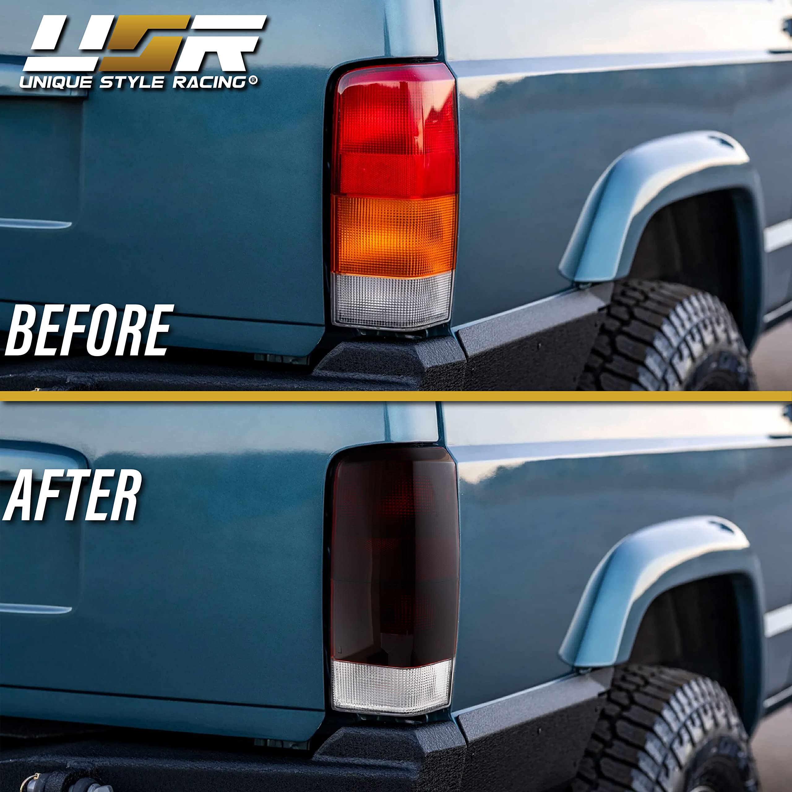 Usr Depo 97-01 Cherokee Dark Cherry Red Smoke Rear Tail Lights (Left + Right) Compatible With 1997-2001 Jeep Cherokee Xj Chassis