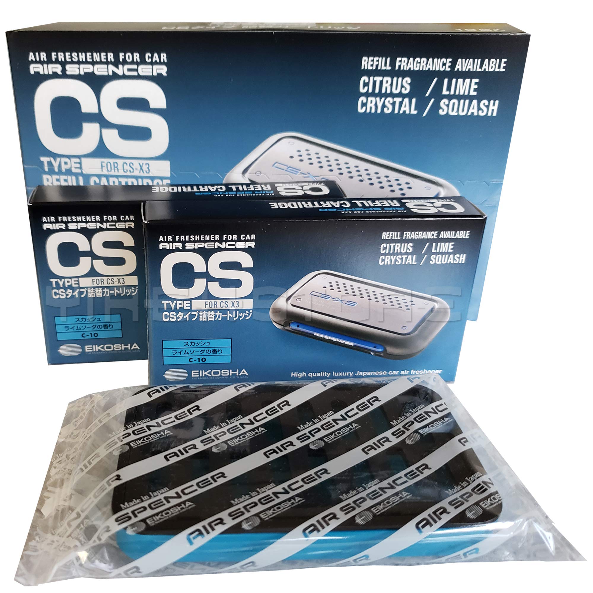 Air Spencer CSX3 Squash Air Freshener Refill - 2-Pack, JDM Car Air Freshner, Model C10, Refreshing Squash Scent
