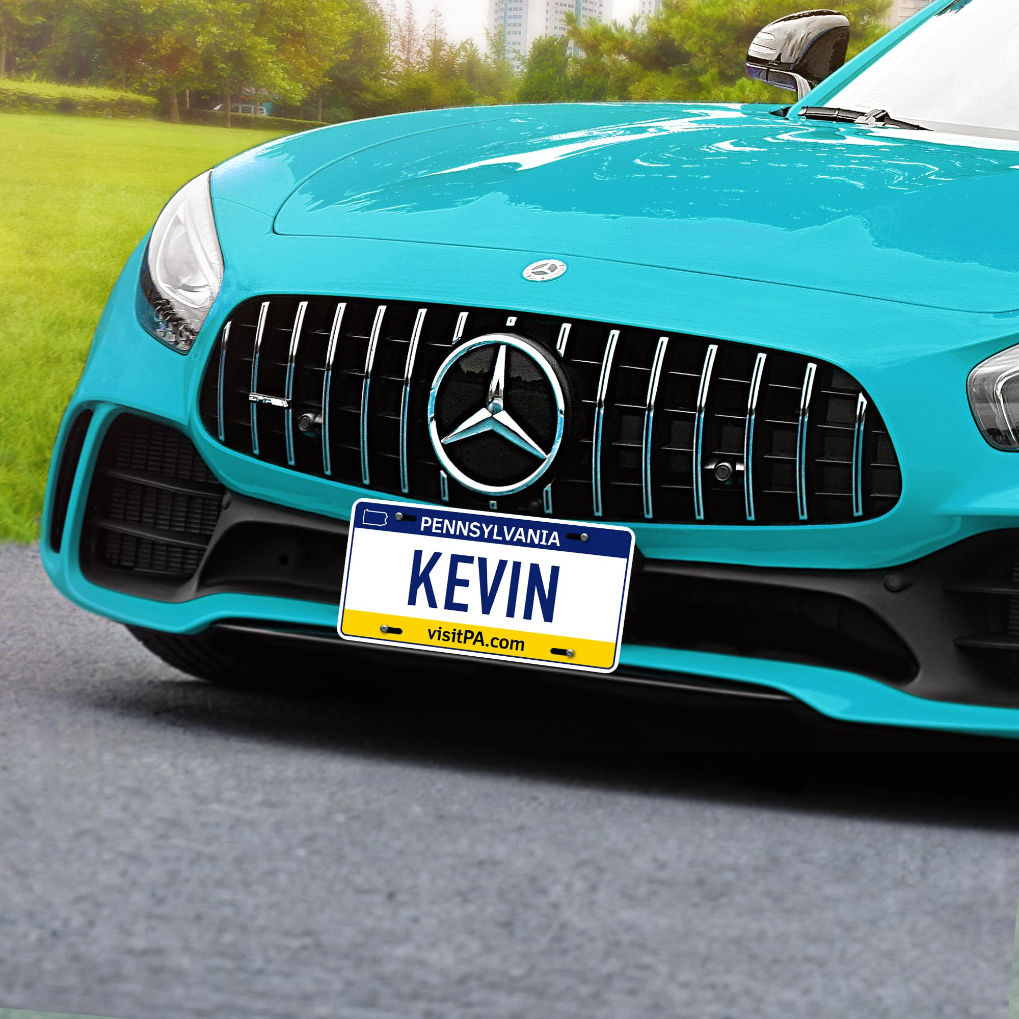 Custom Pennsylvania License Plate, Personalized License Plates For Car, 6X12 Inch, Rust-Free Fade Resistant Aluminum, Usa Made B