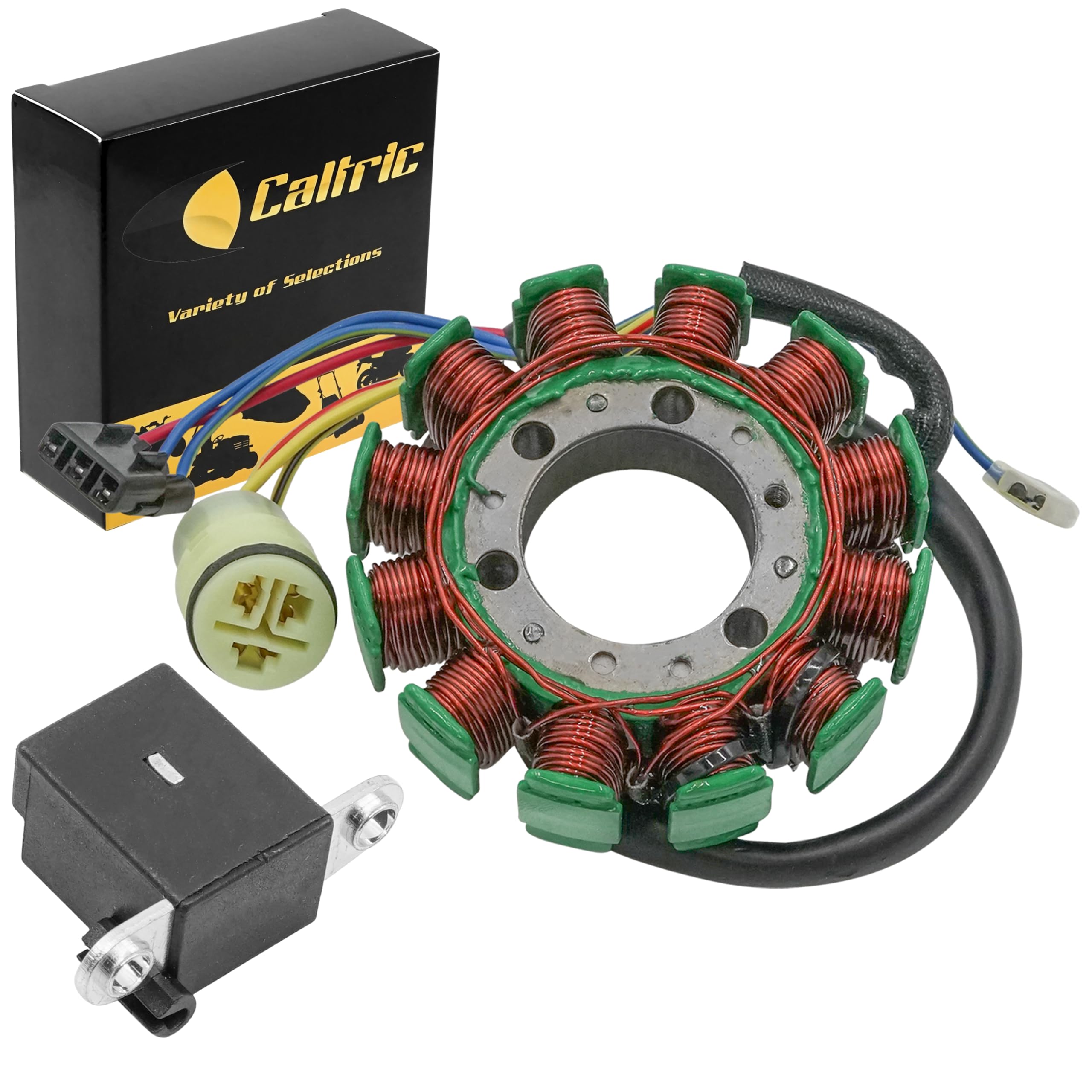 Caltric Stator and Pickup Coil Compatible with Honda TRX300FW Fourtrax 300 1988-200012 Pol