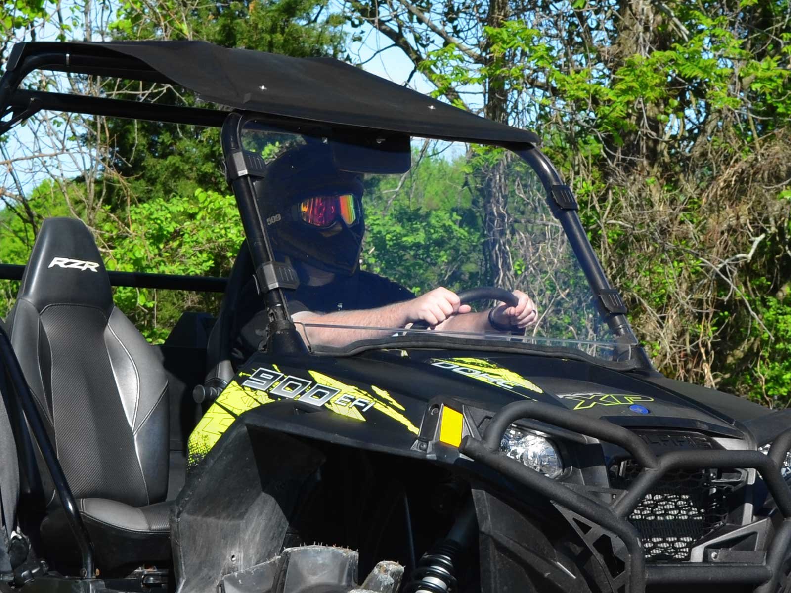 Superatv Heavy Duty Clear Full Windshield For 2008+ Polaris Rzr 800 / S 800 / 4 800 / Xp 900 / Xp 4 900 / 570 / 570 S (See Fitme