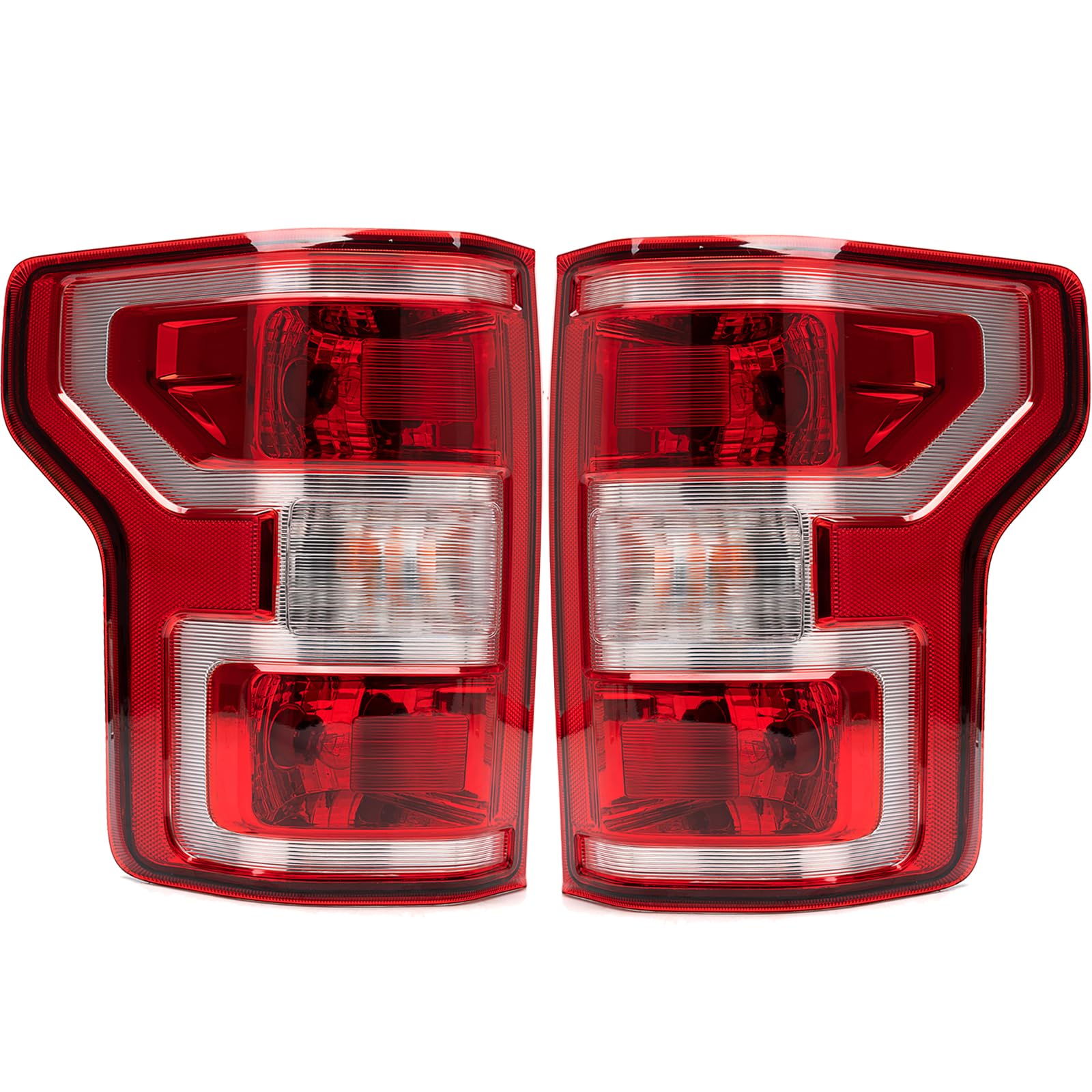Brake Tail Light Rear Lamp Compatible With Ford F150 F-150 2018 2019 2020 Driver And Passenger Side Halogen Type Oe-Style With B