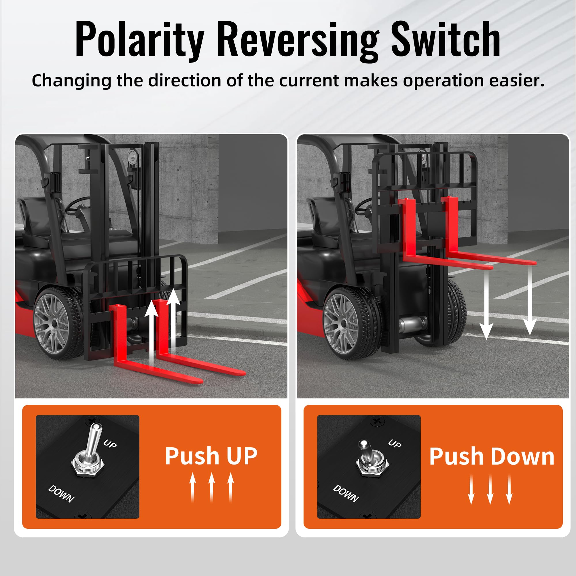 RVBOATPAT Reverse Polarity Toggle Switch 12V 30A, DPDT Momentary (ON)-Off-(ON) Toggle Switch with Up Down Mounting Panel 3 Posit